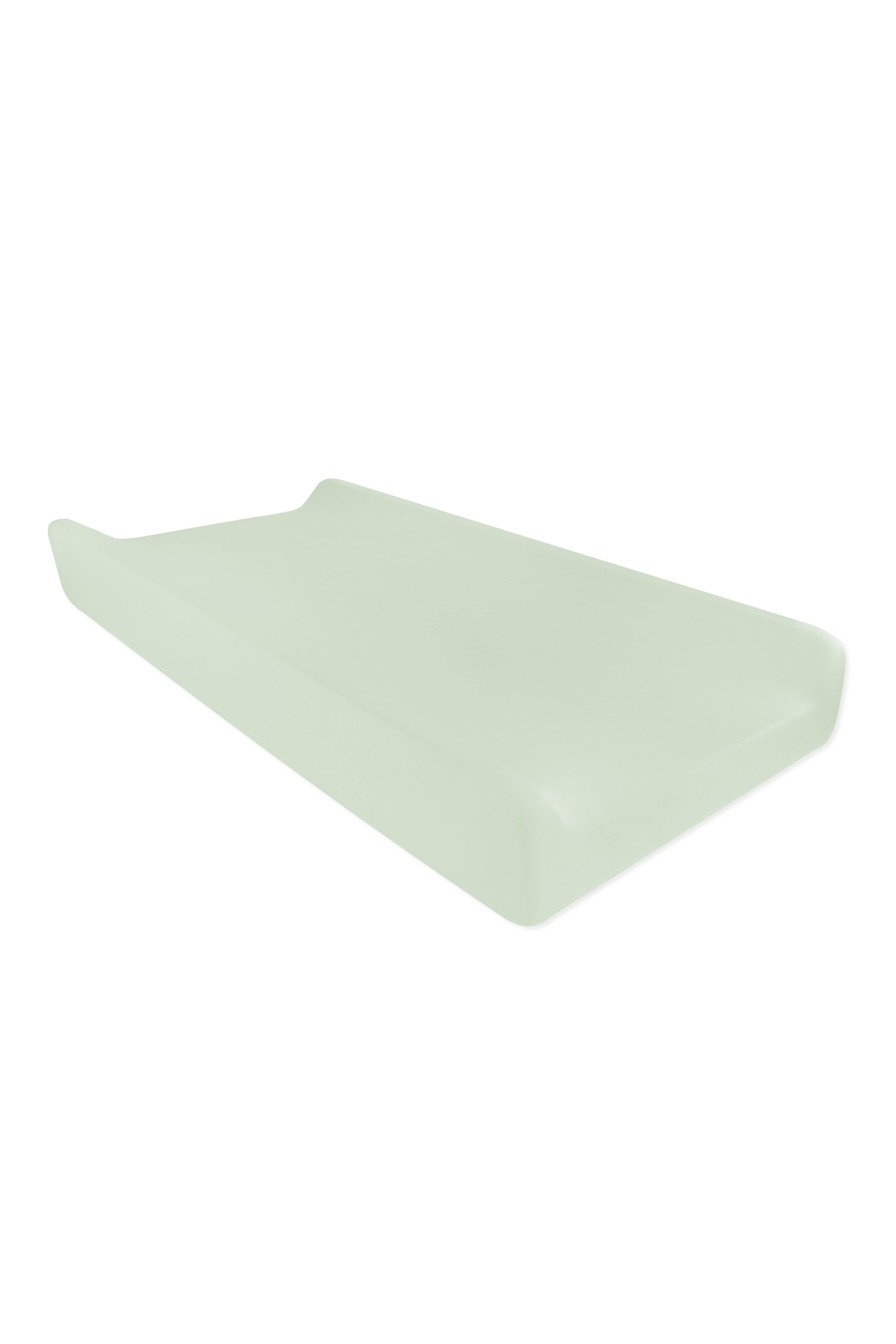Change Pad Cover in Basil shown on a change pad