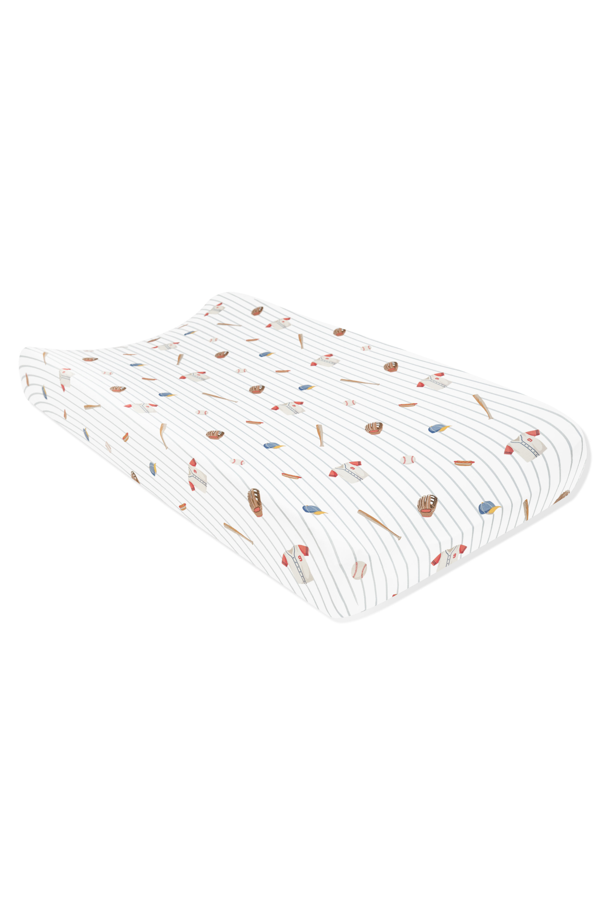 Change Pad Cover in Home Run shown on a change pad mattress