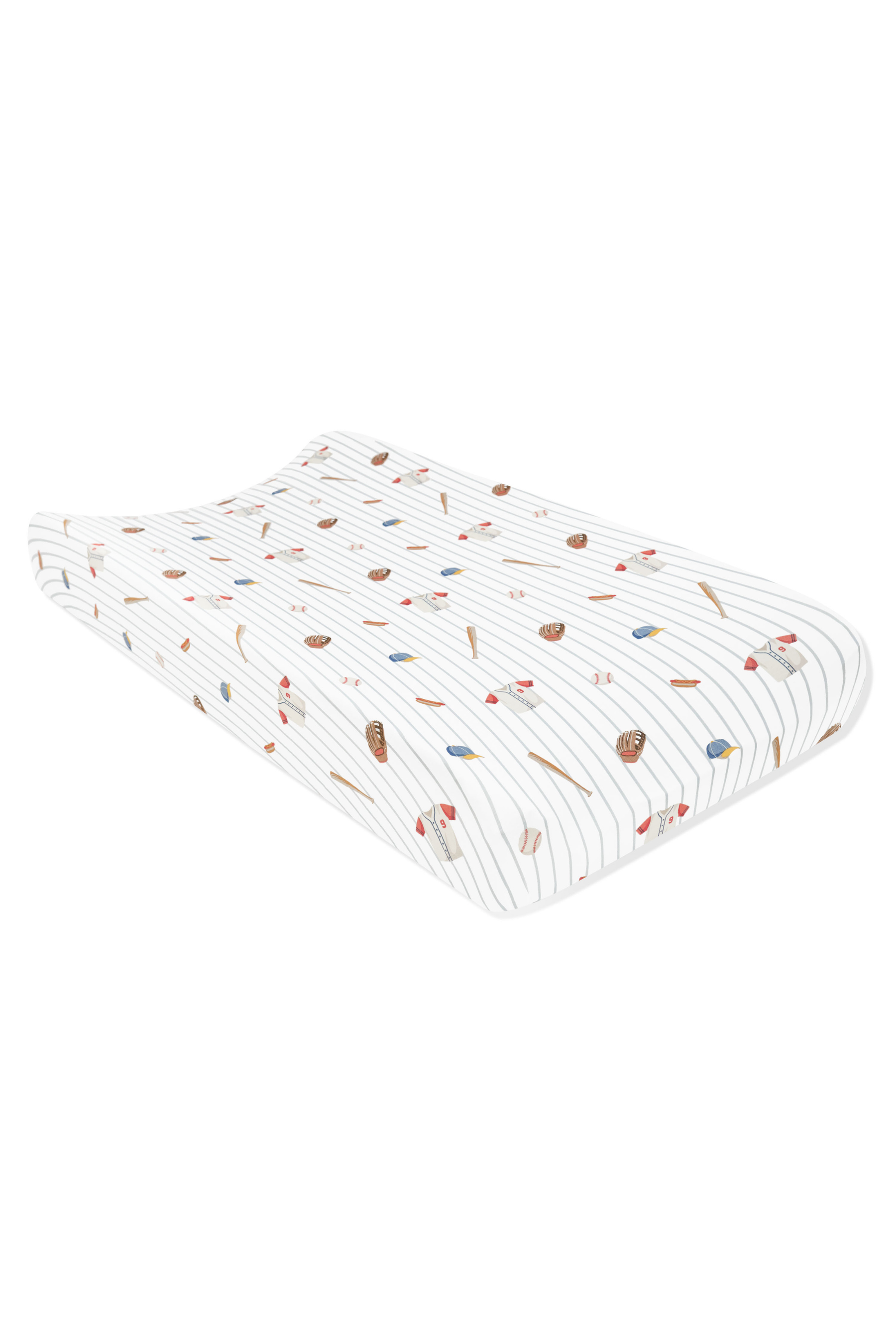 Change Pad Cover in Home Run shown on a change pad mattress