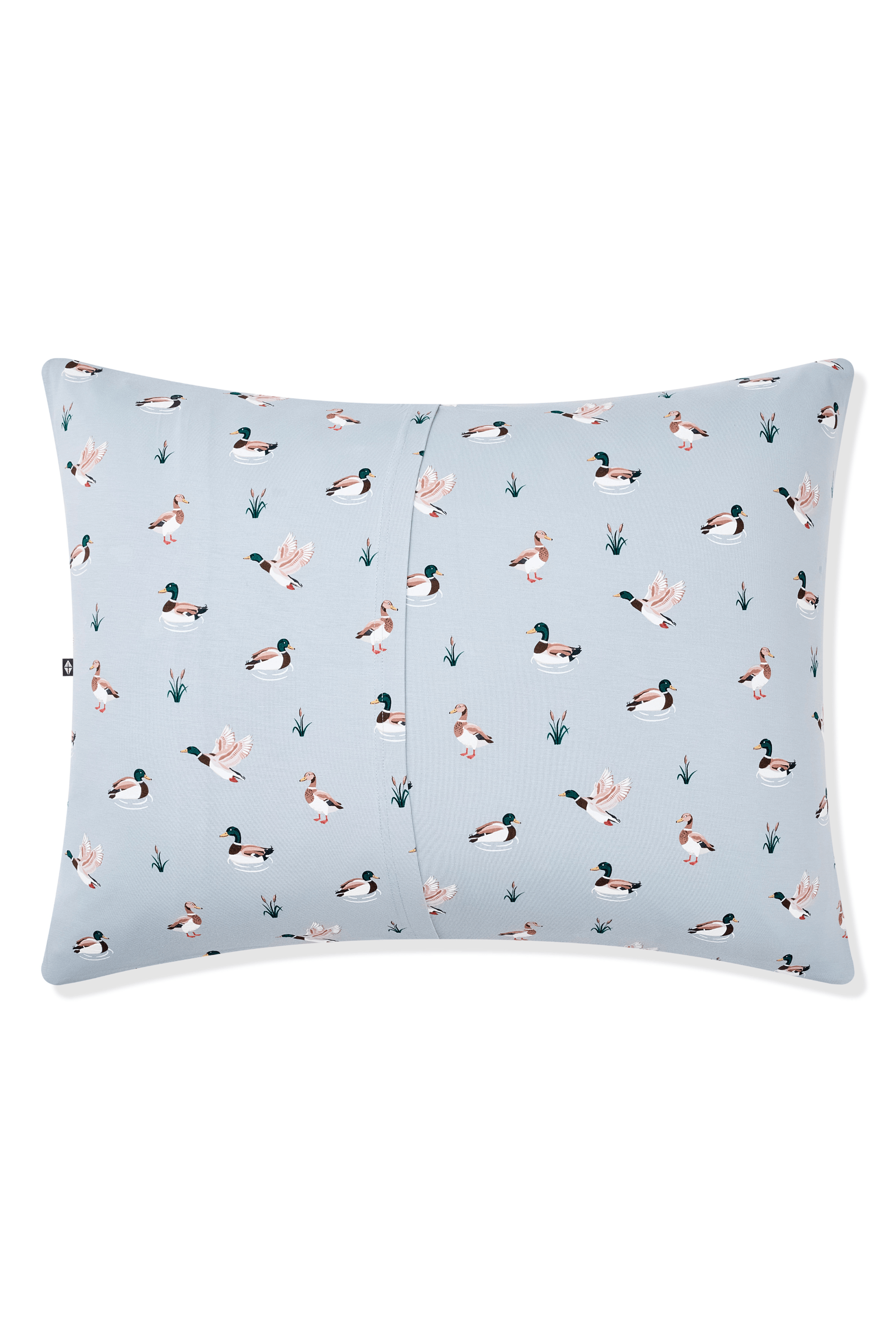 The back of the Toddler Pillowcase in Mallard Duck showing the envelope closure