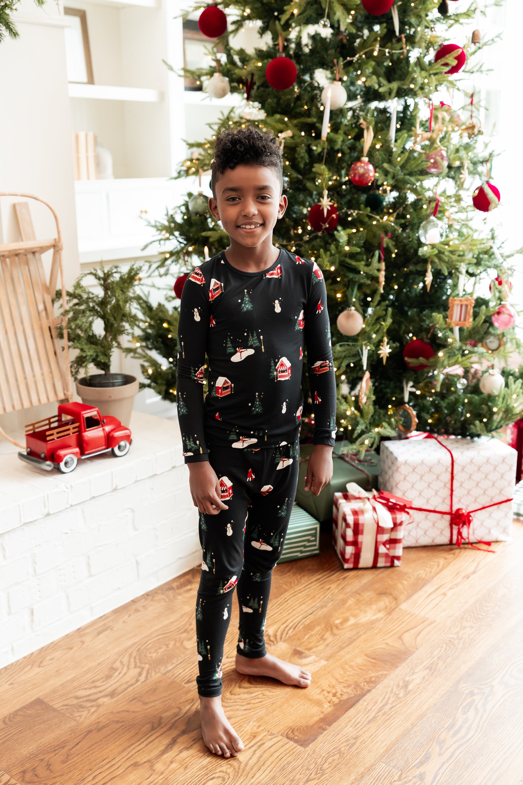 Long Sleeve Pajamas in Winter Wonderland
