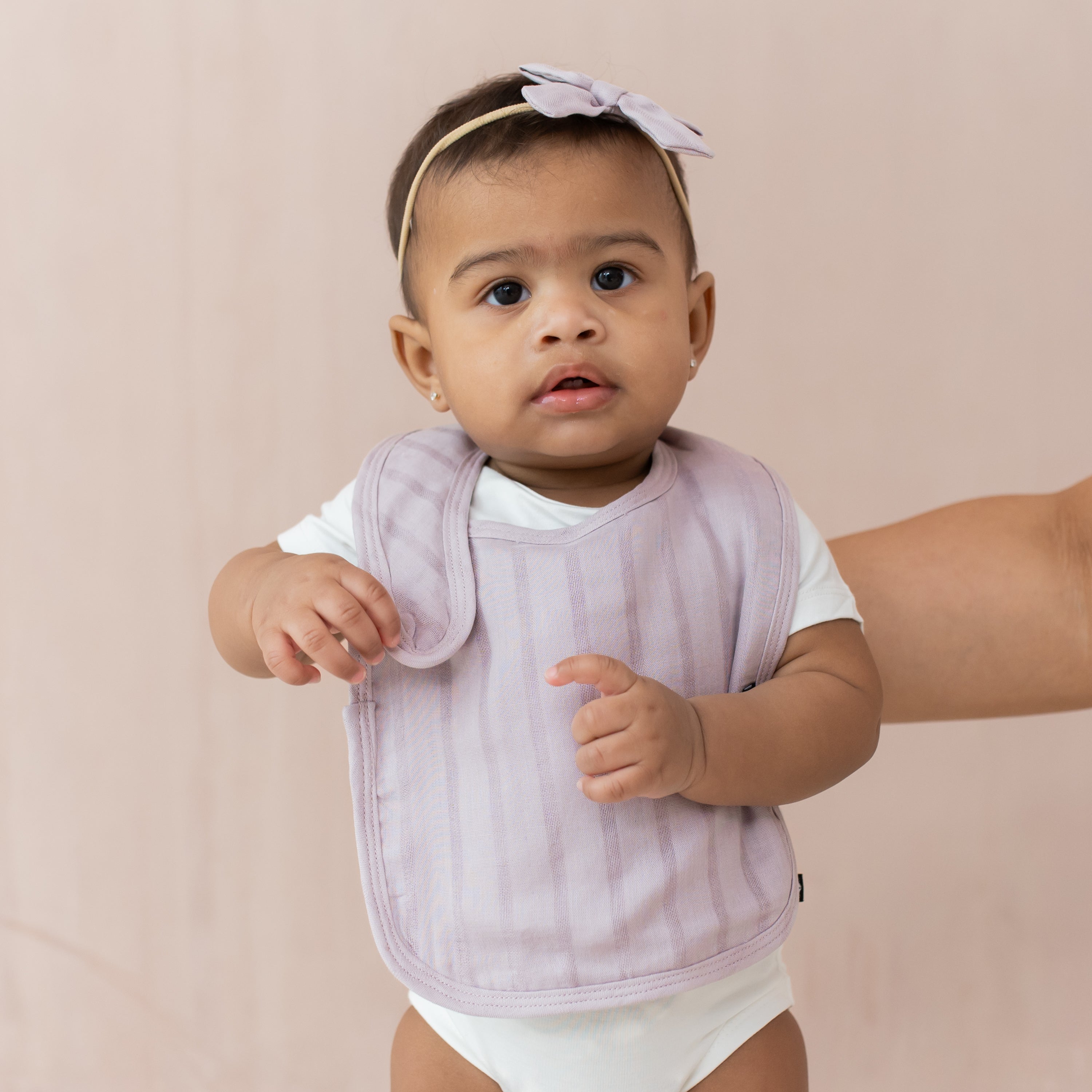 Bamboo Muslin Bib in Wisteria