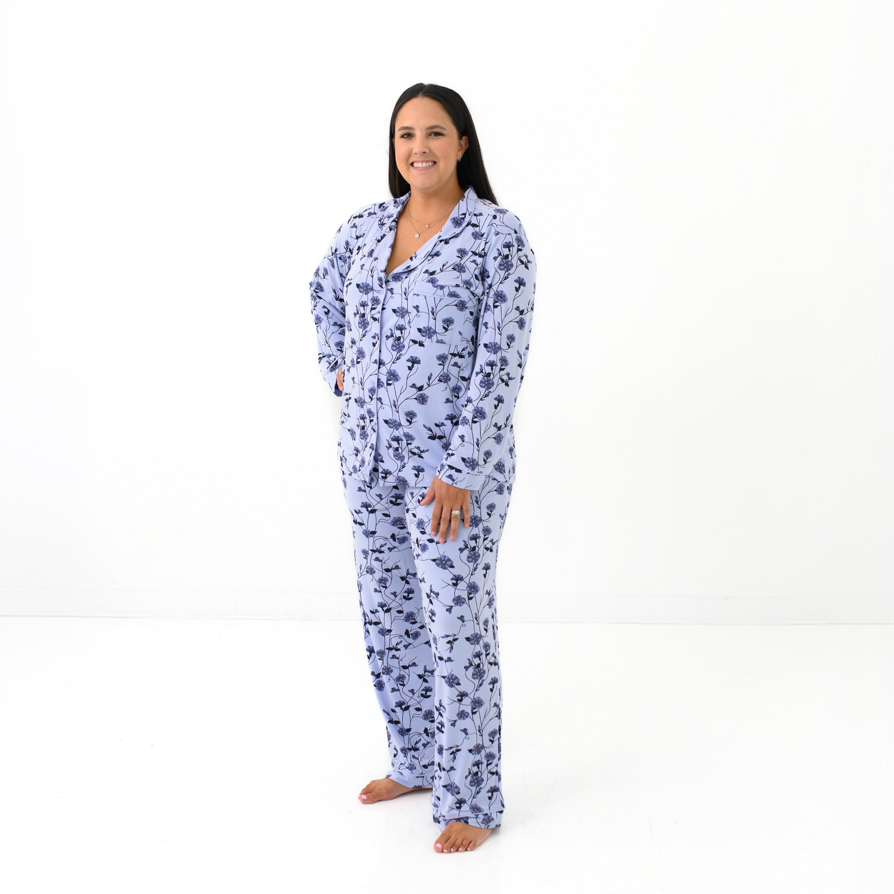 Women's Long Sleeve Pajama Set in Petunia