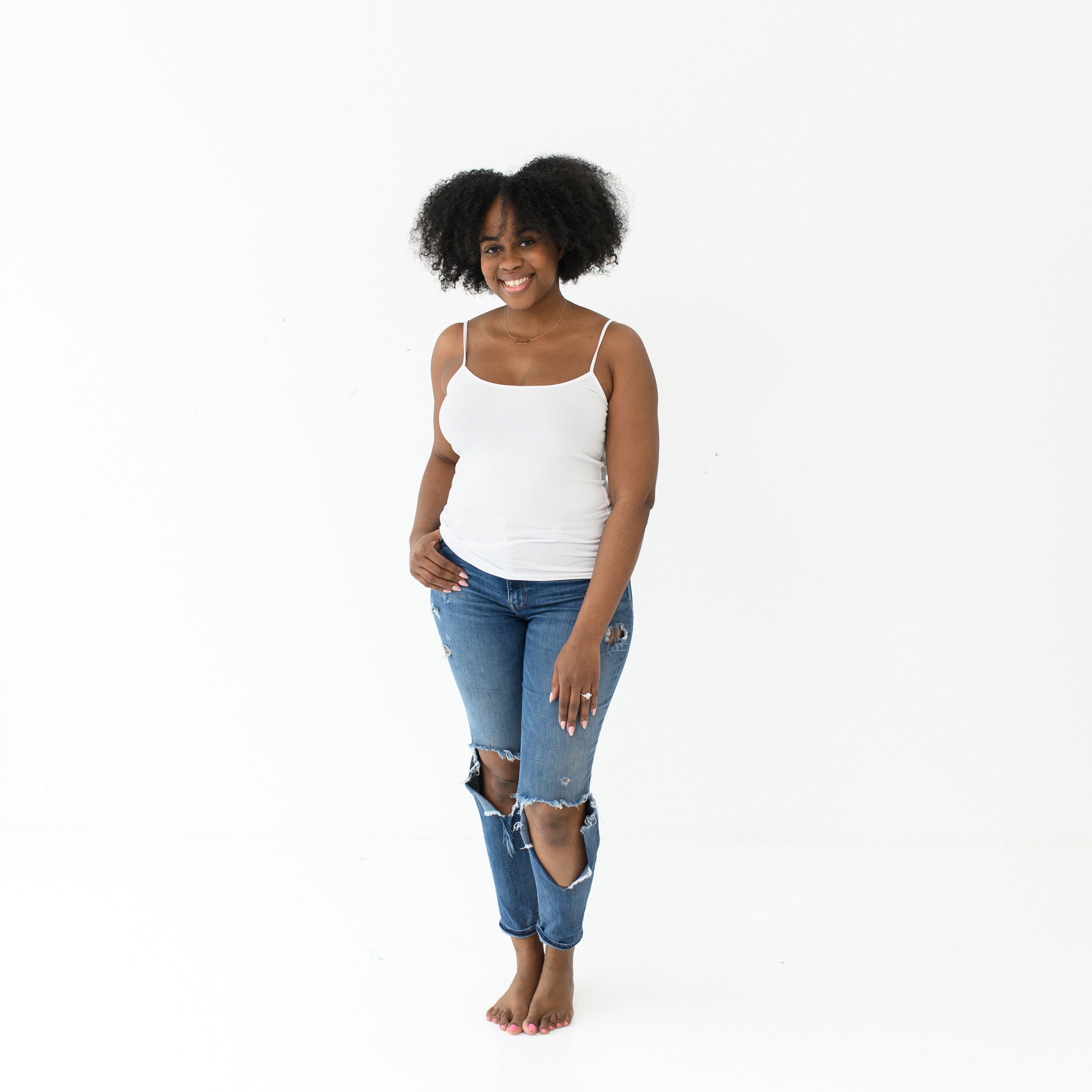 Woman modeling Women’s Camisole in Snow