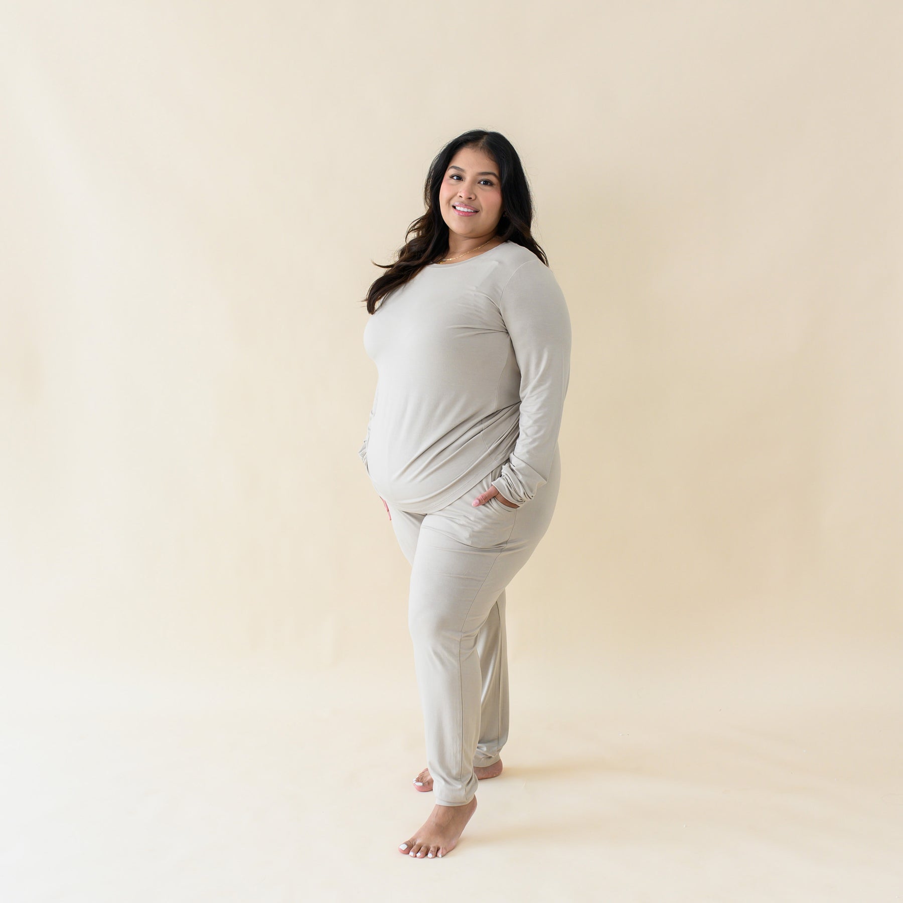 Women's Jogger Pajama Set in Almond