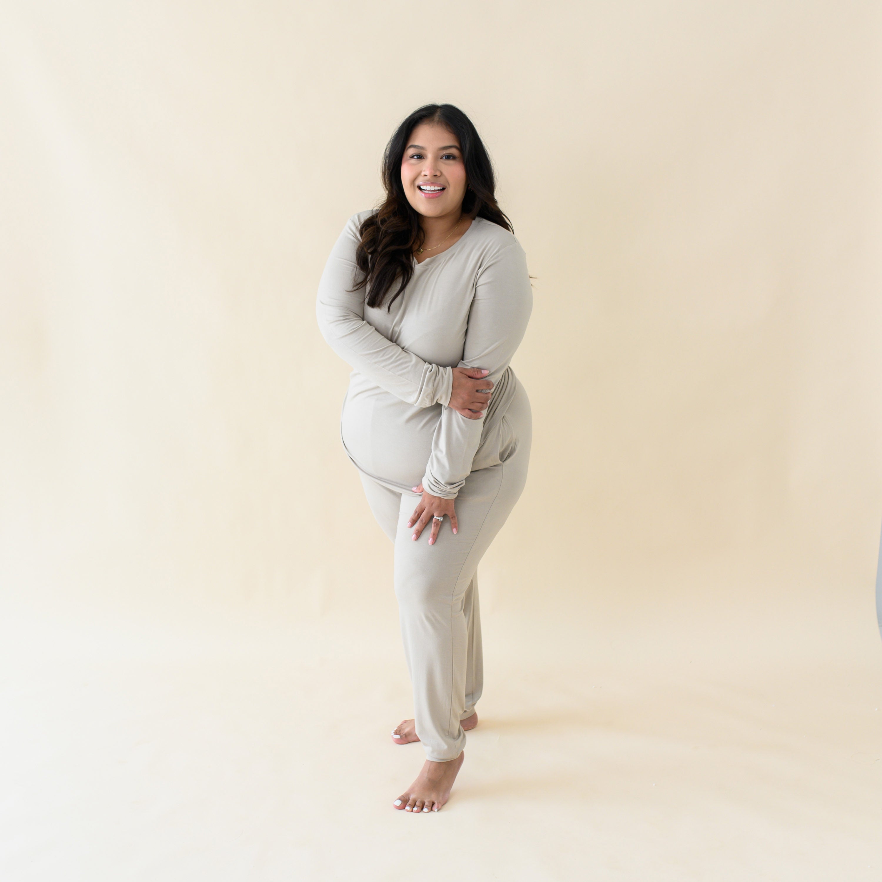 Women's Jogger Pajama Set in Almond