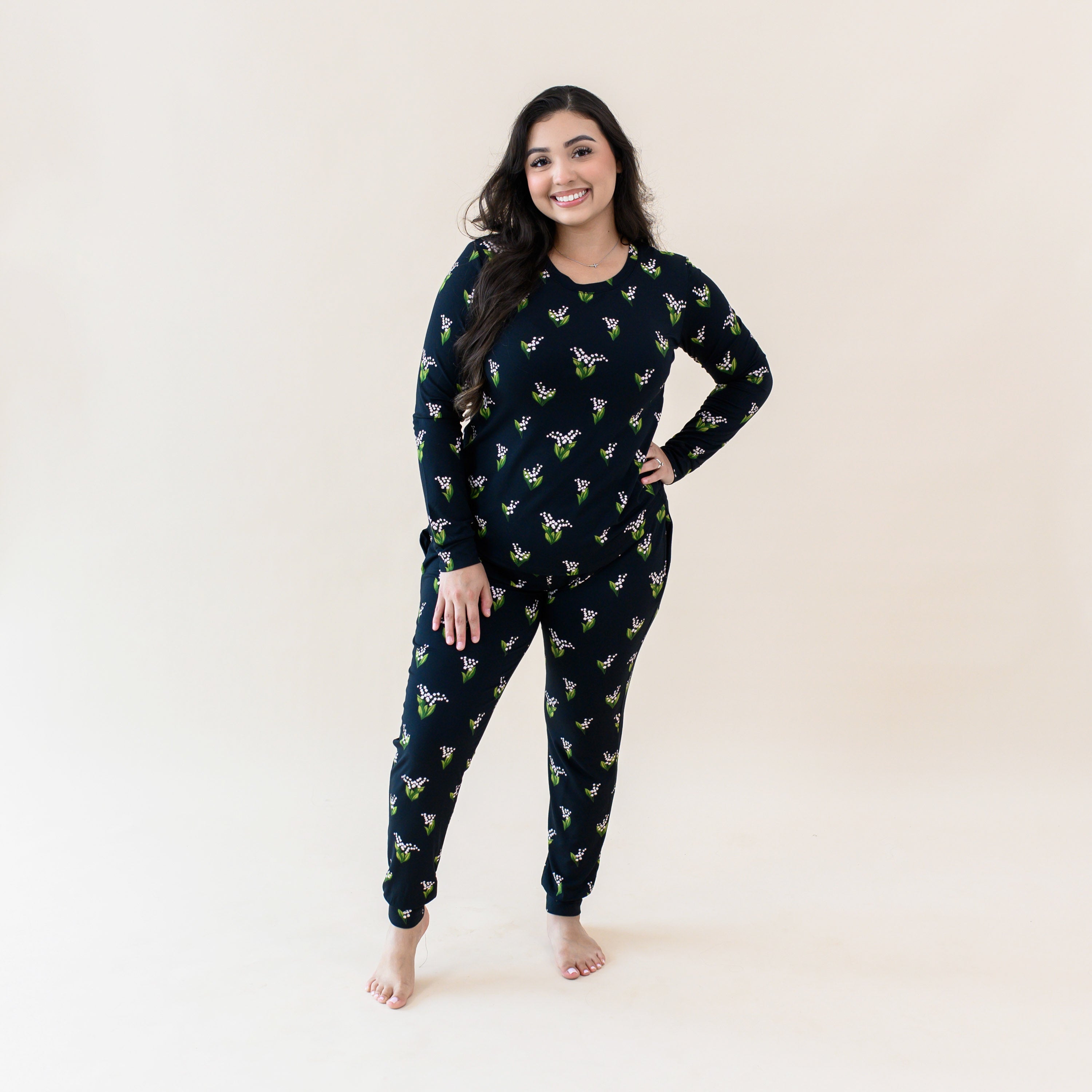 Women's Jogger Pajama Set in Midnight Lily