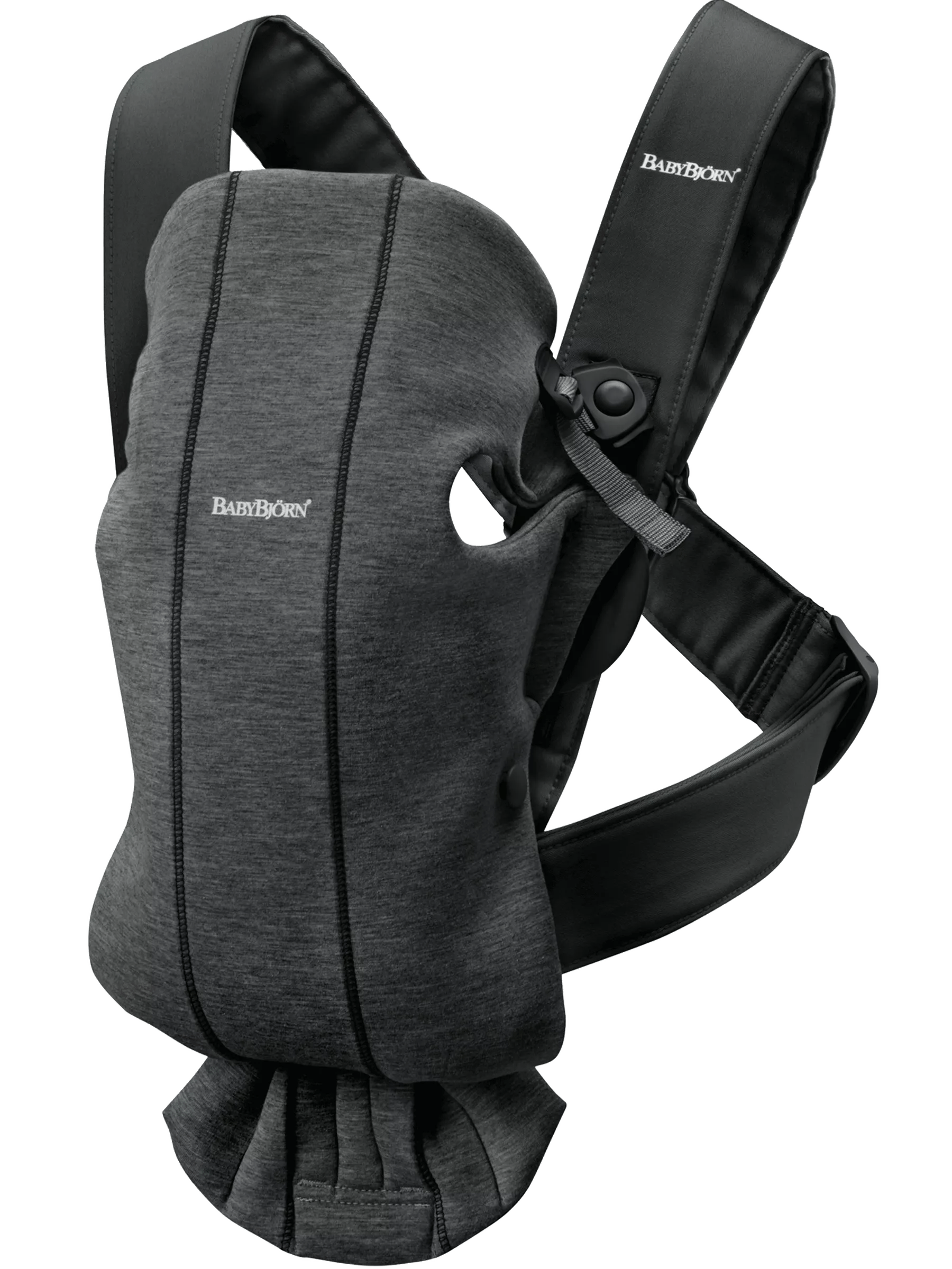 BabyBjorn Charcoal BabyBjorn Baby Carrier Mini, 3D Jersey, Charcoal