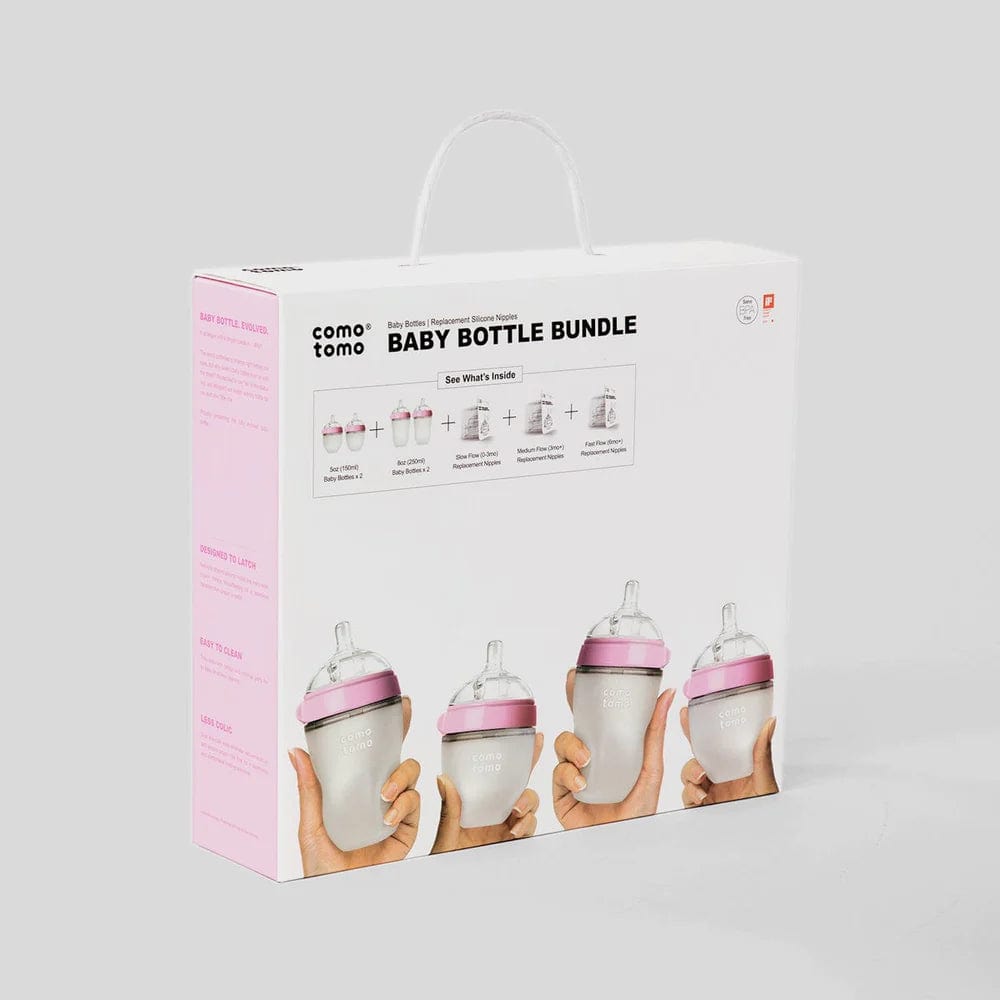 Comotomo Baby Bottle Pink Comotomo Baby Bottle Bundle - Pink
