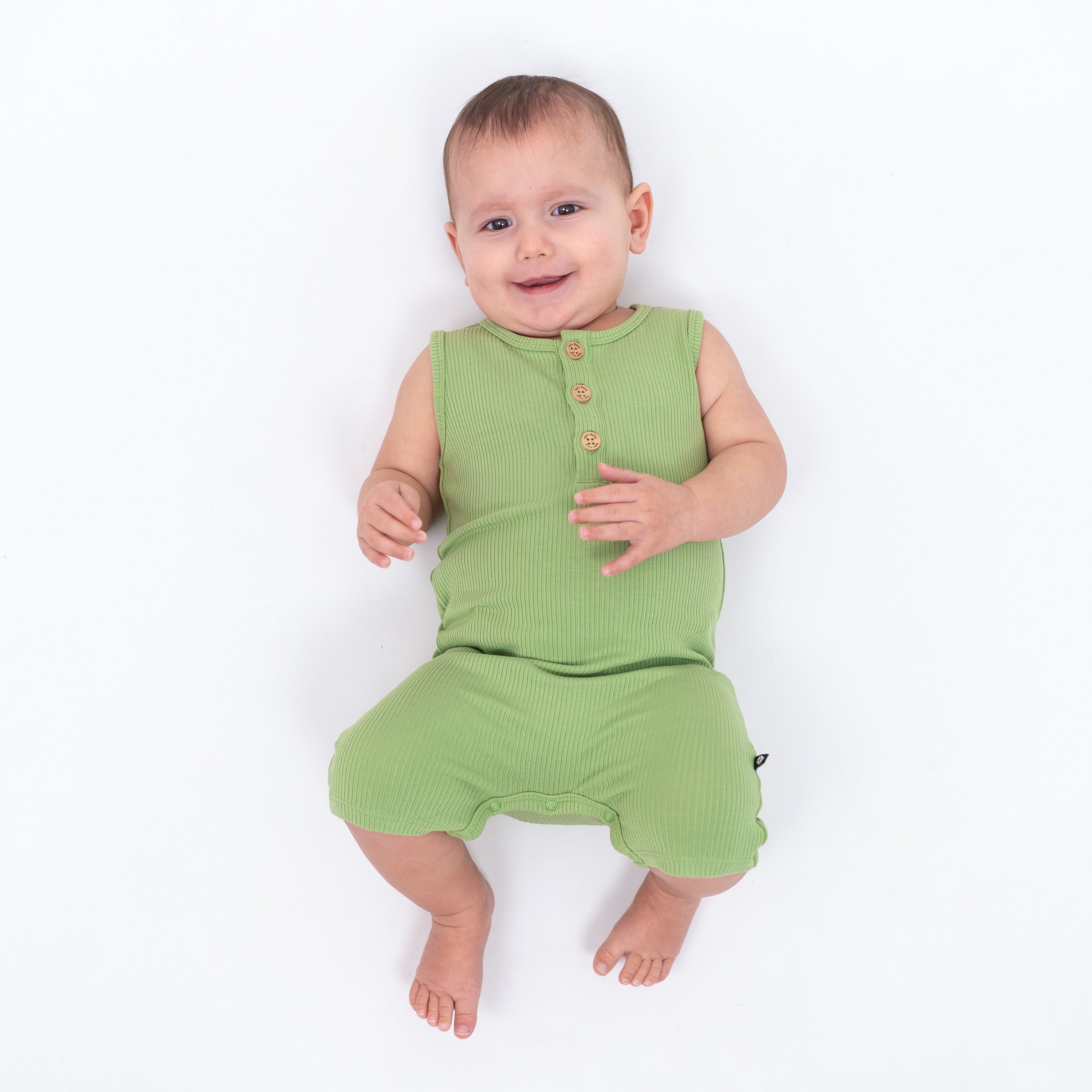 Ribbed Sleeveless Shortall in Honu