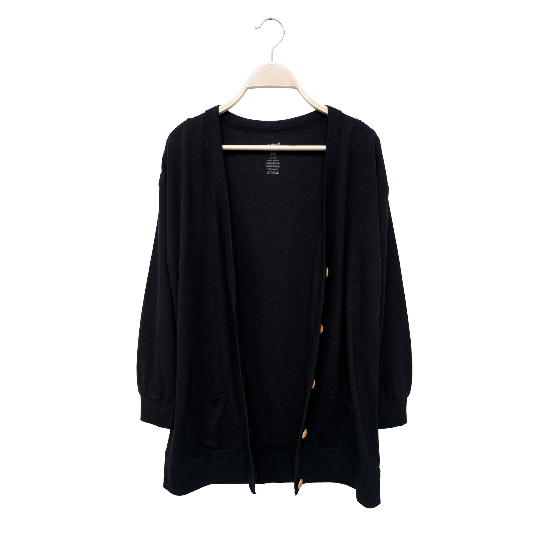 Kyte Baby Adult Bamboo Jersey Cardigan Bamboo Jersey Adult Cardigan in Midnight