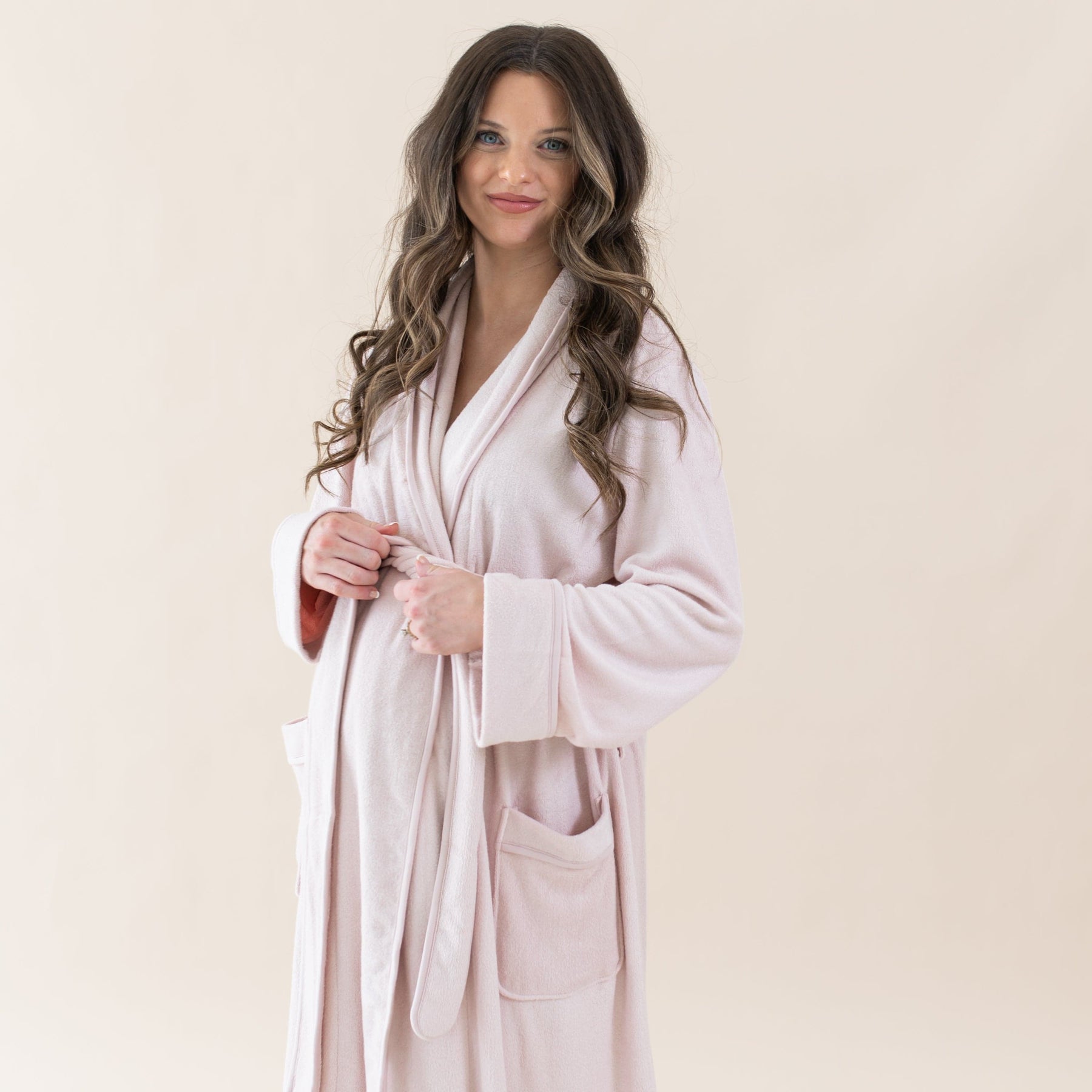 Kyte Baby Adult Bath Robe Adult Robe in Blush