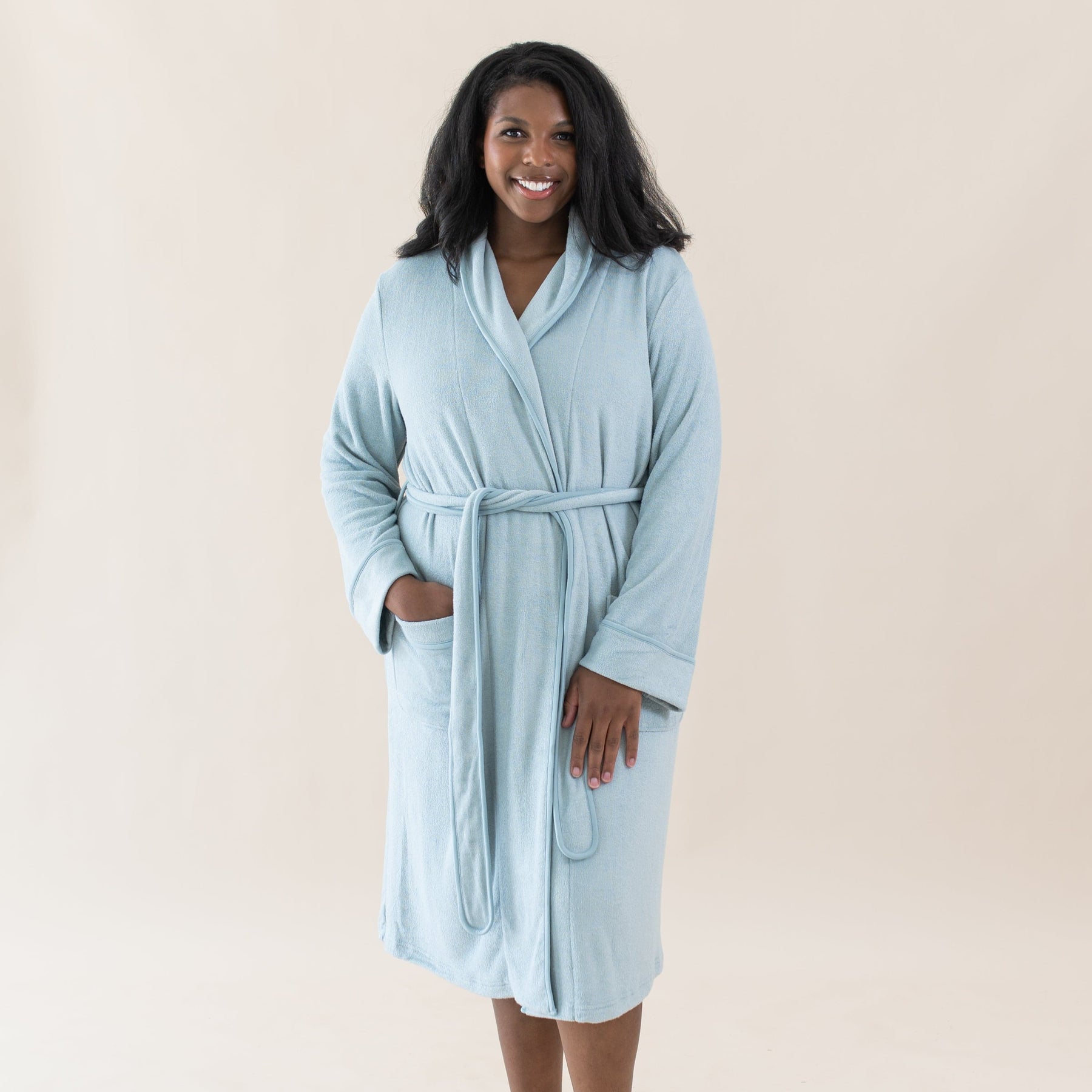 Kyte Baby Adult Bath Robe Adult Robe in Fog