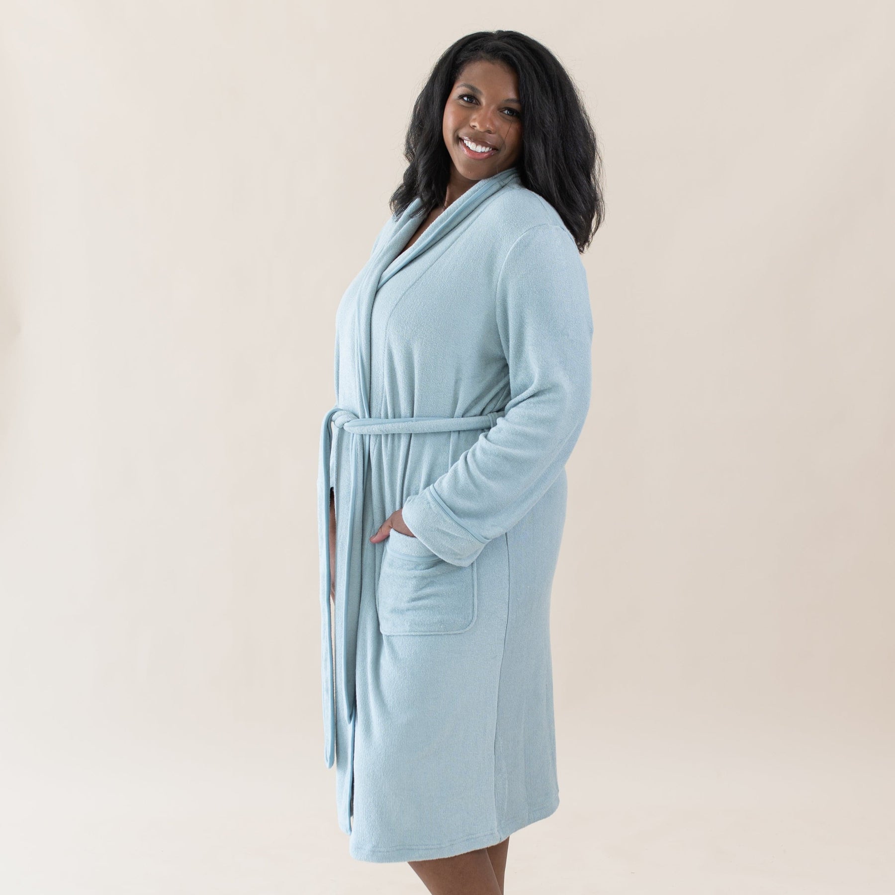 Kyte Baby Adult Bath Robe Adult Robe in Fog