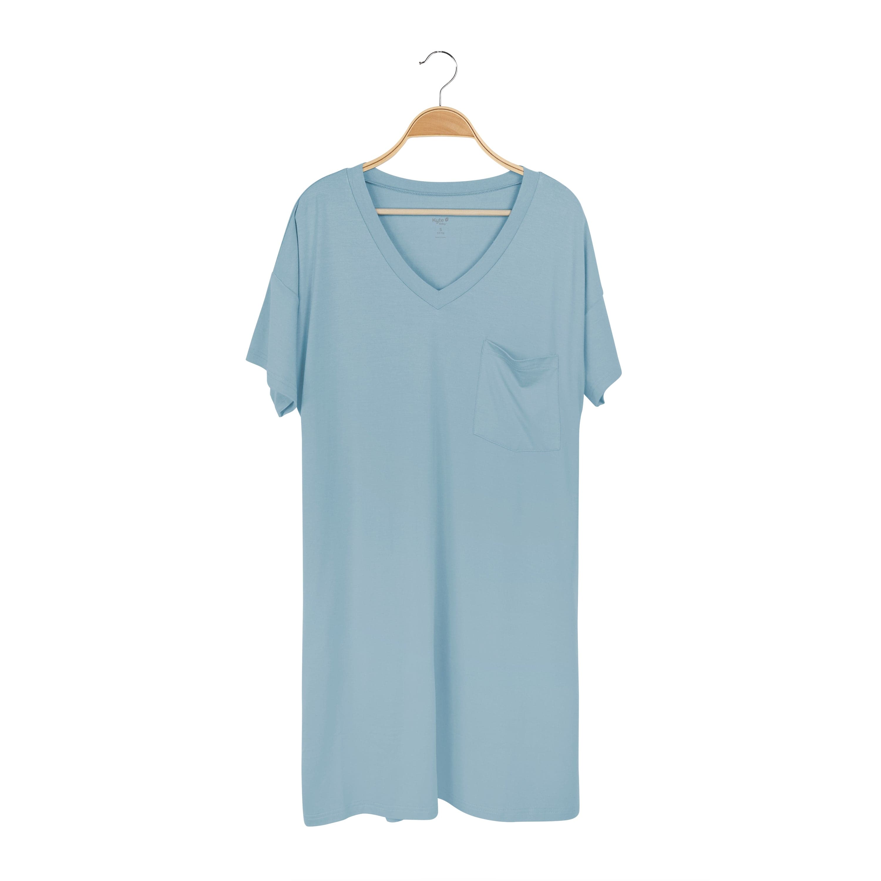 Kyte Baby Adult T-Shirt Dress Women's T-Shirt Dress in Dusty Blue