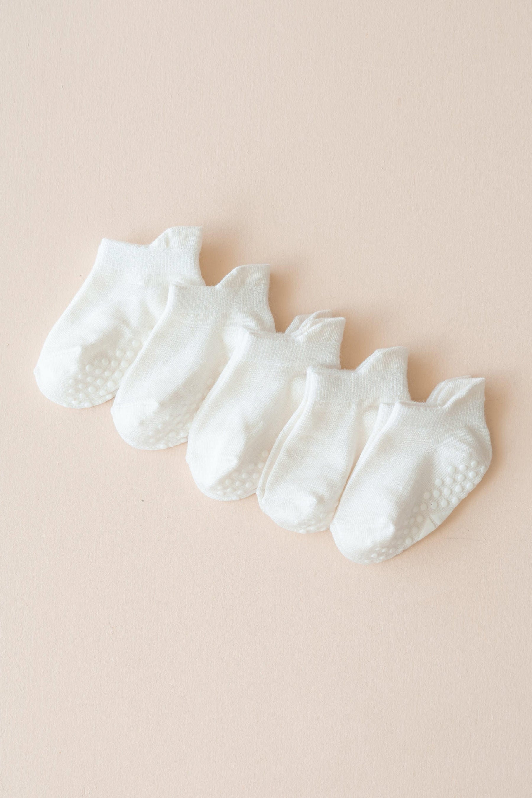 Kyte Baby Ankle Socks with Ribbed Cuff Combo 5-Pack in Cloud