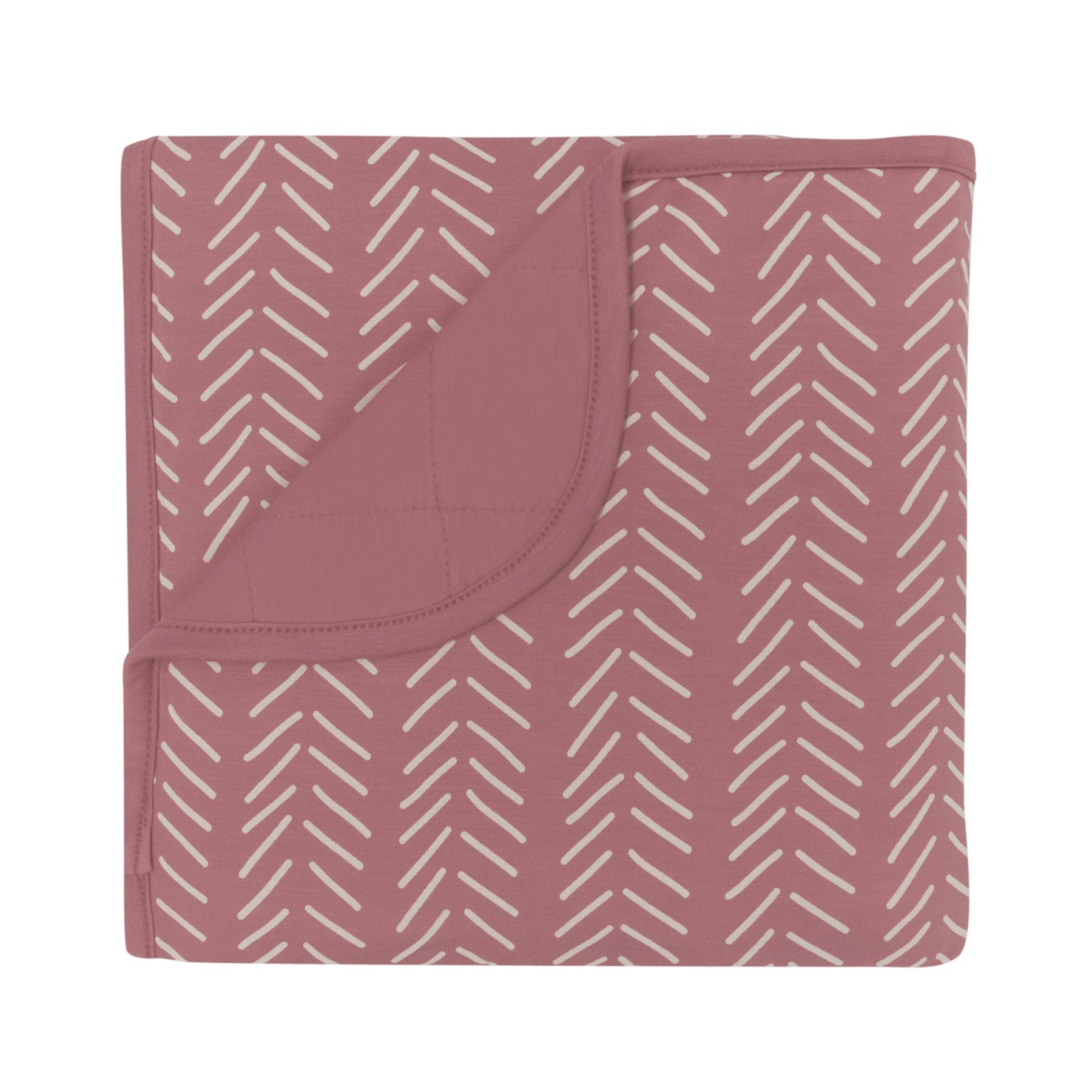 Kyte Baby Baby Blanket Dusty Rose Herringbone / Infant Baby Blanket in Dusty Rose Herringbone