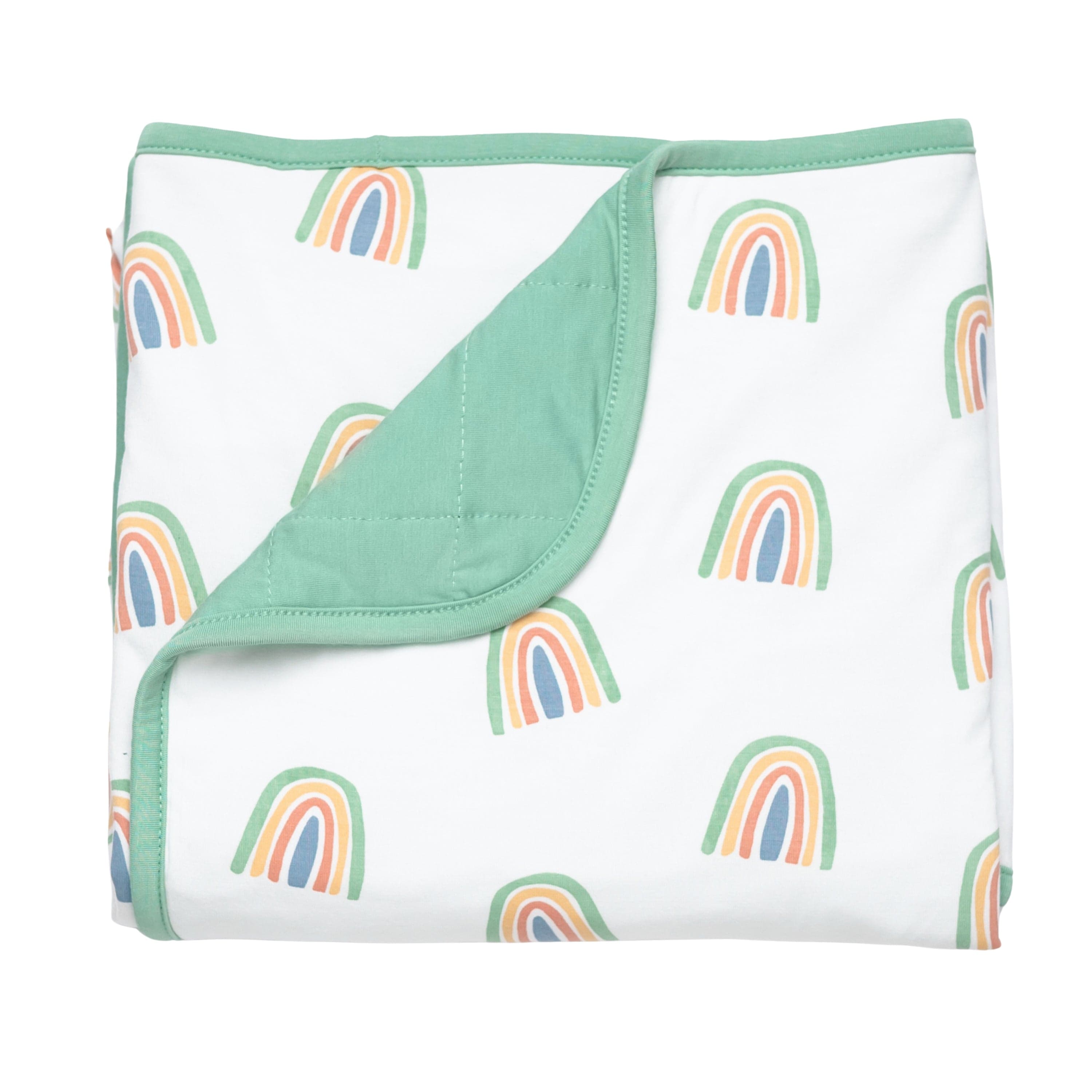Kyte Baby Baby Blanket Wasabi Rainbow / Infant Baby Blanket in Wasabi Rainbow
