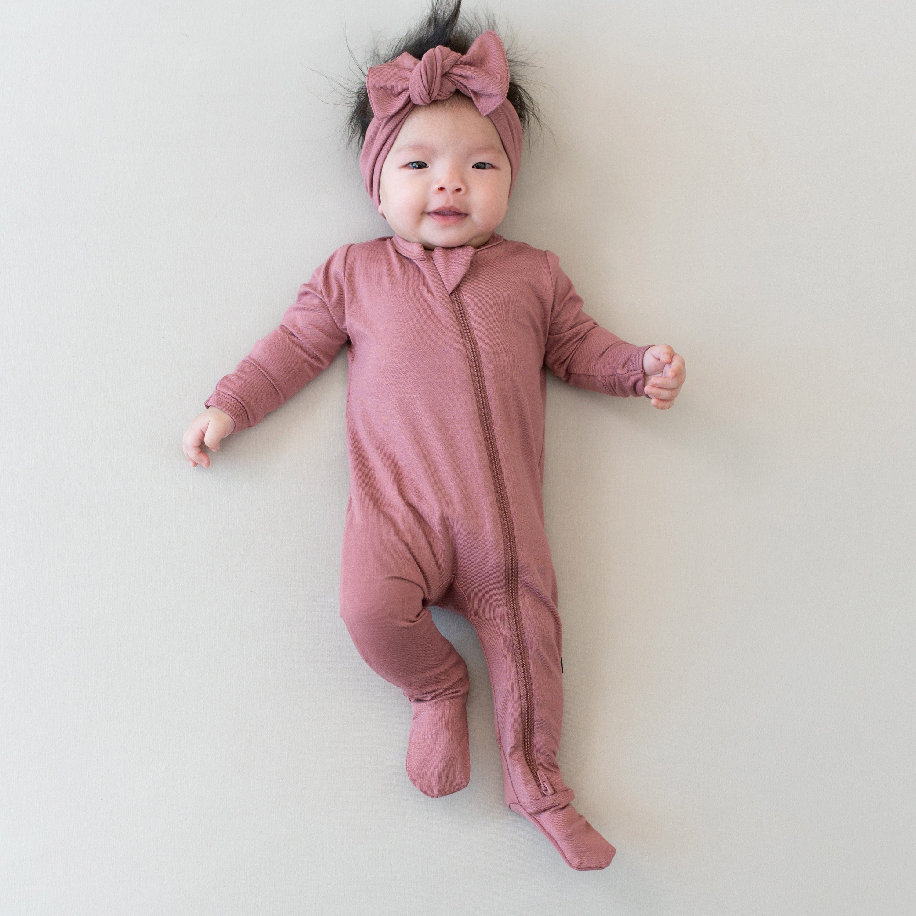 Kyte Baby Baby Bows Bow in Dusty Rose