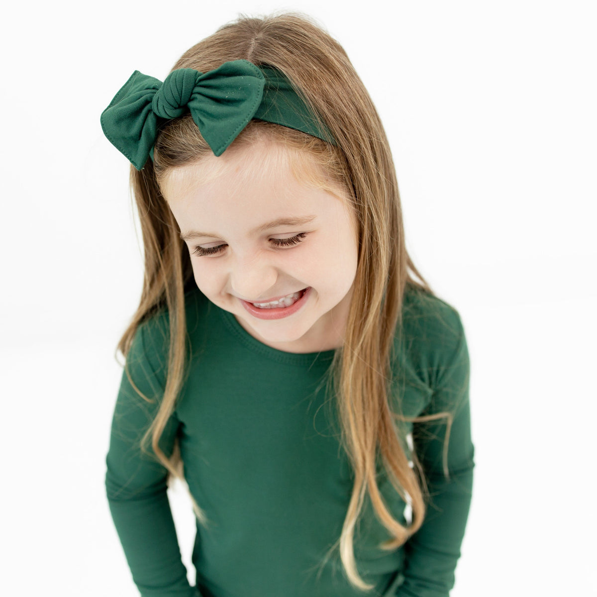 Kyte Baby Baby Bows Bow in Evergreen