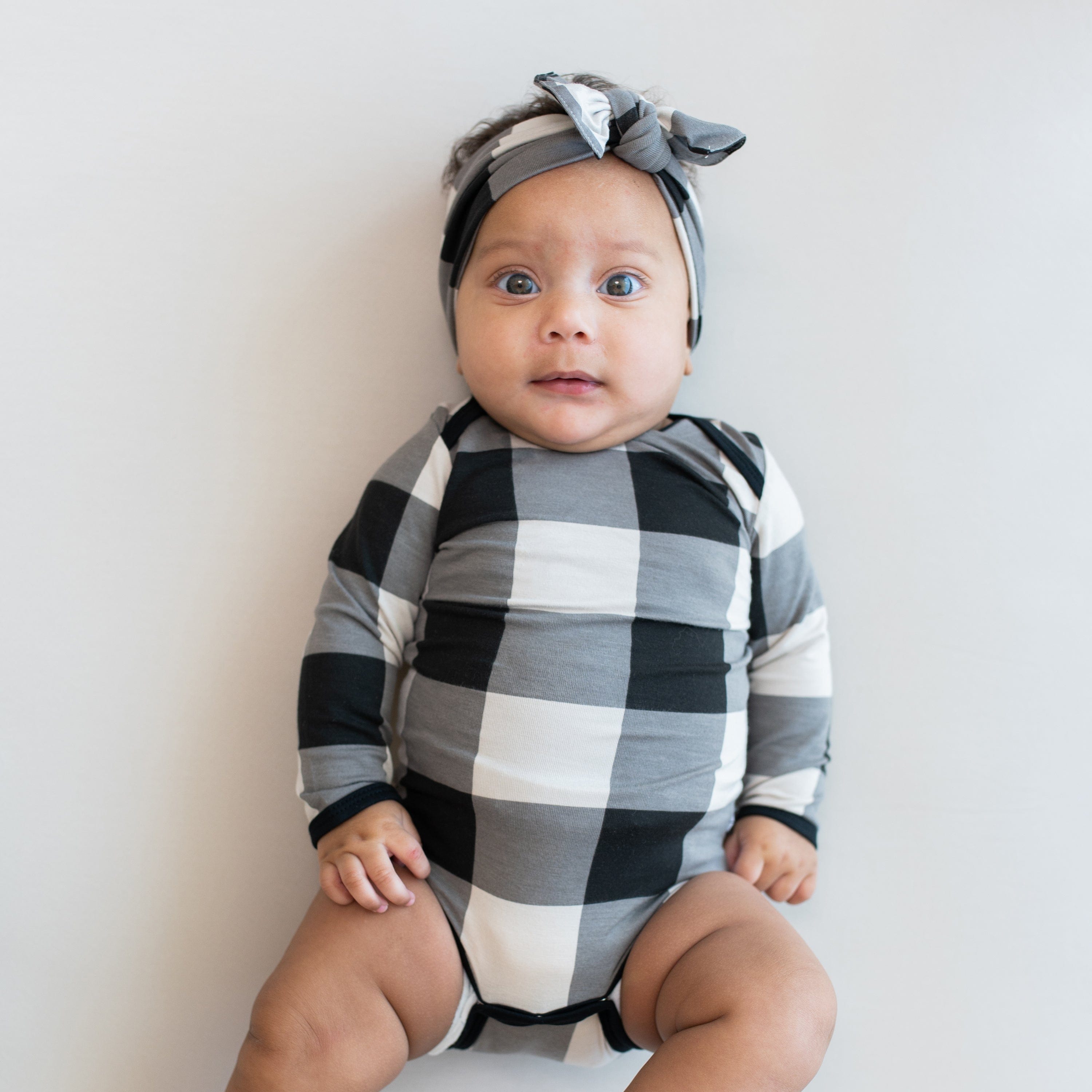 Kyte Baby Baby Bows Bow in Midnight Plaid