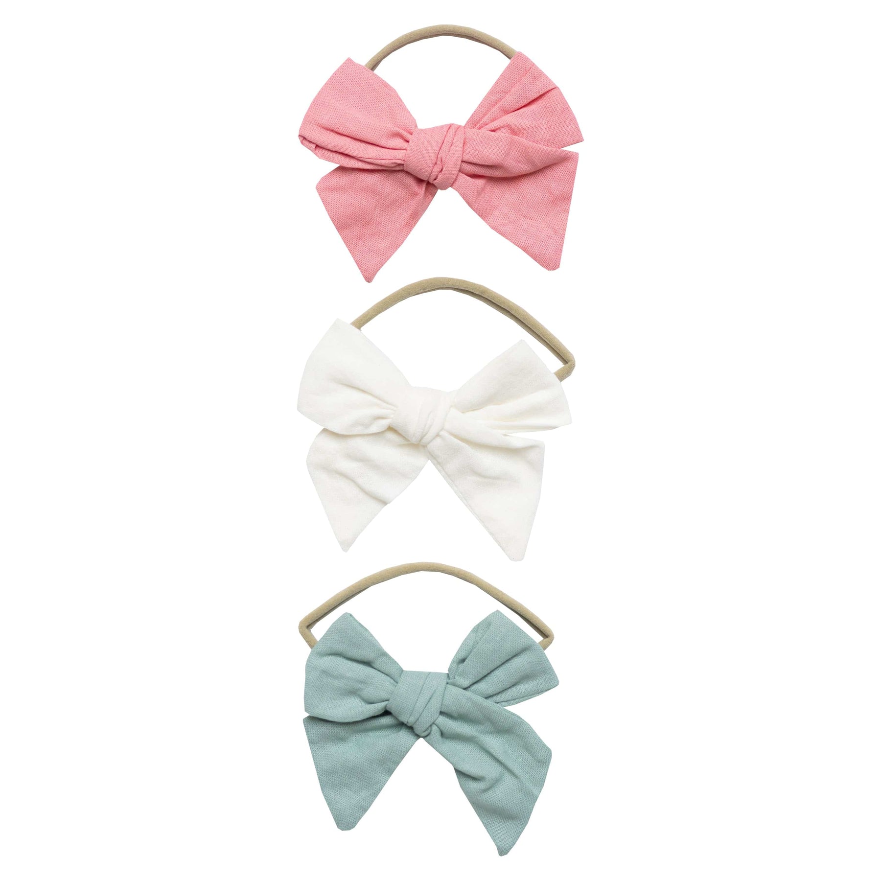 Kyte Baby Baby Bows Crepe/Cloud/Sage 3-Pack Bows in Crepe, Cloud, and Sage