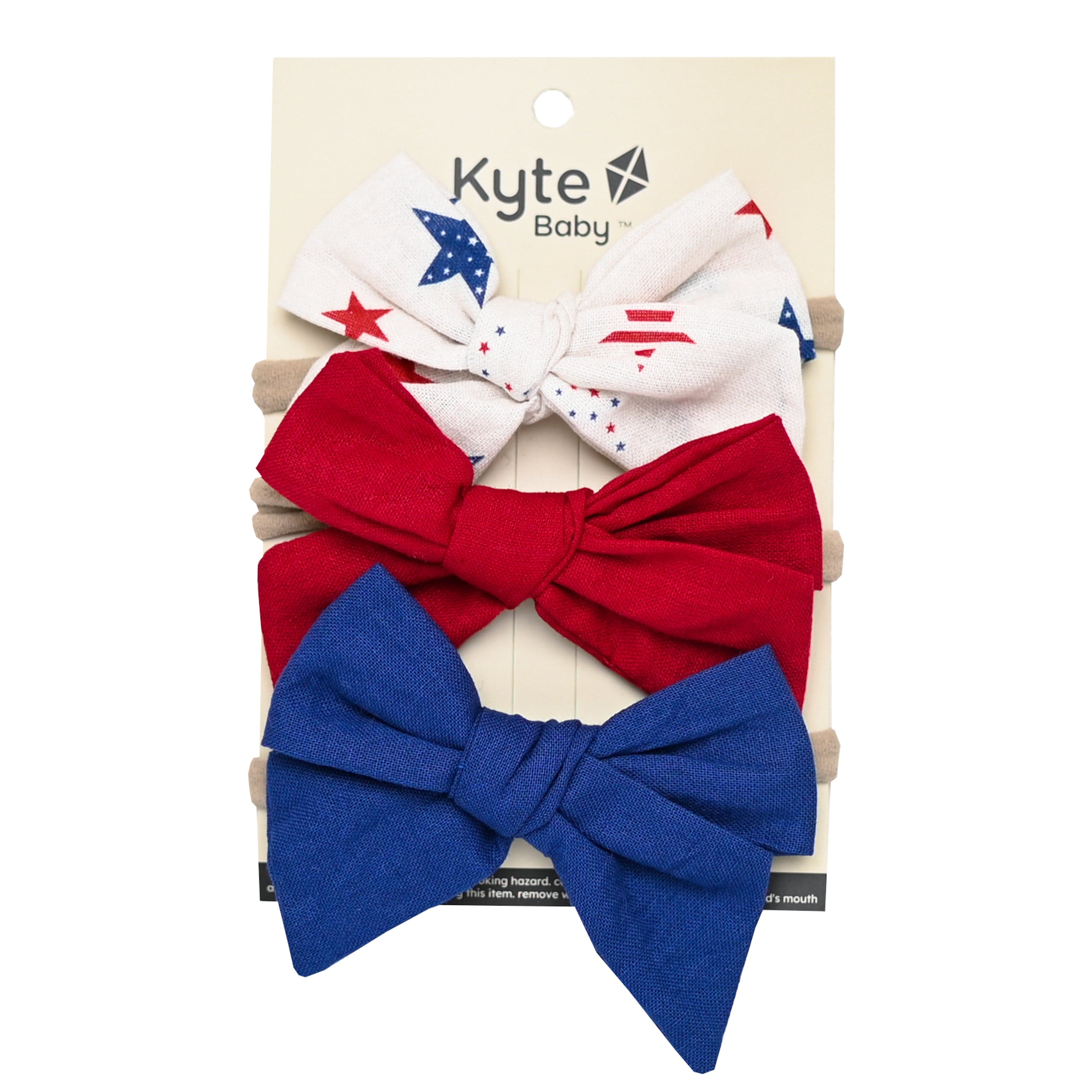 Kyte Baby Baby Bows Liberty/Cardinal/Tahoe 3-Pack Bows in Liberty, Cardinal, and Tahoe