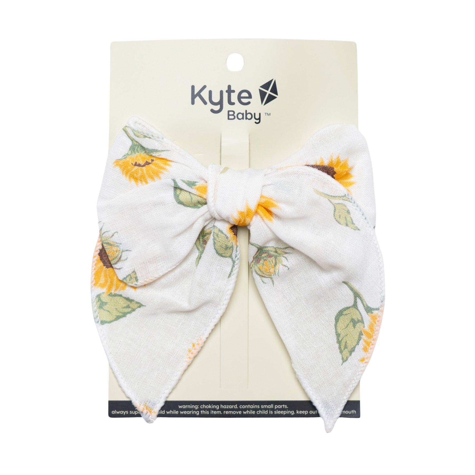 Kyte Baby Baby Bows Sunflower Linen Fable Bow in Sunflower