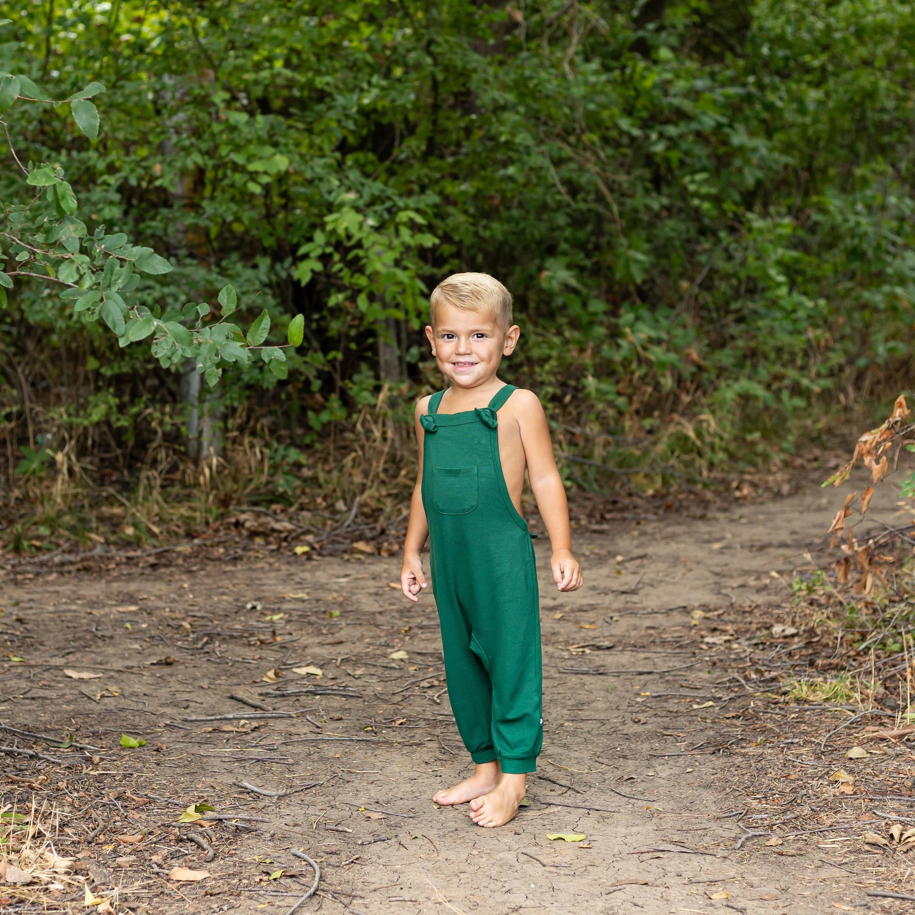 Kyte Baby Baby Overall Bamboo Jersey Overall in Forest