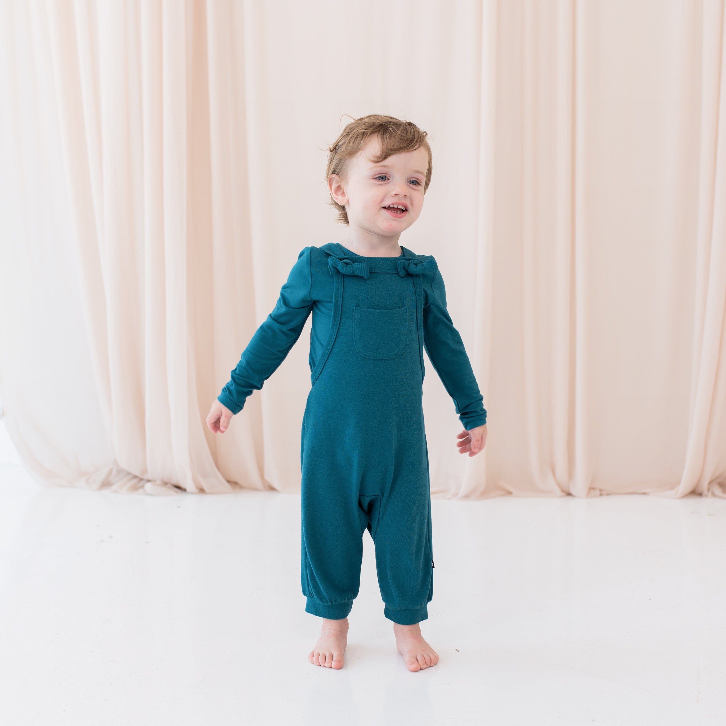 Kyte Baby Baby Overall Bamboo Jersey Overall in Loch