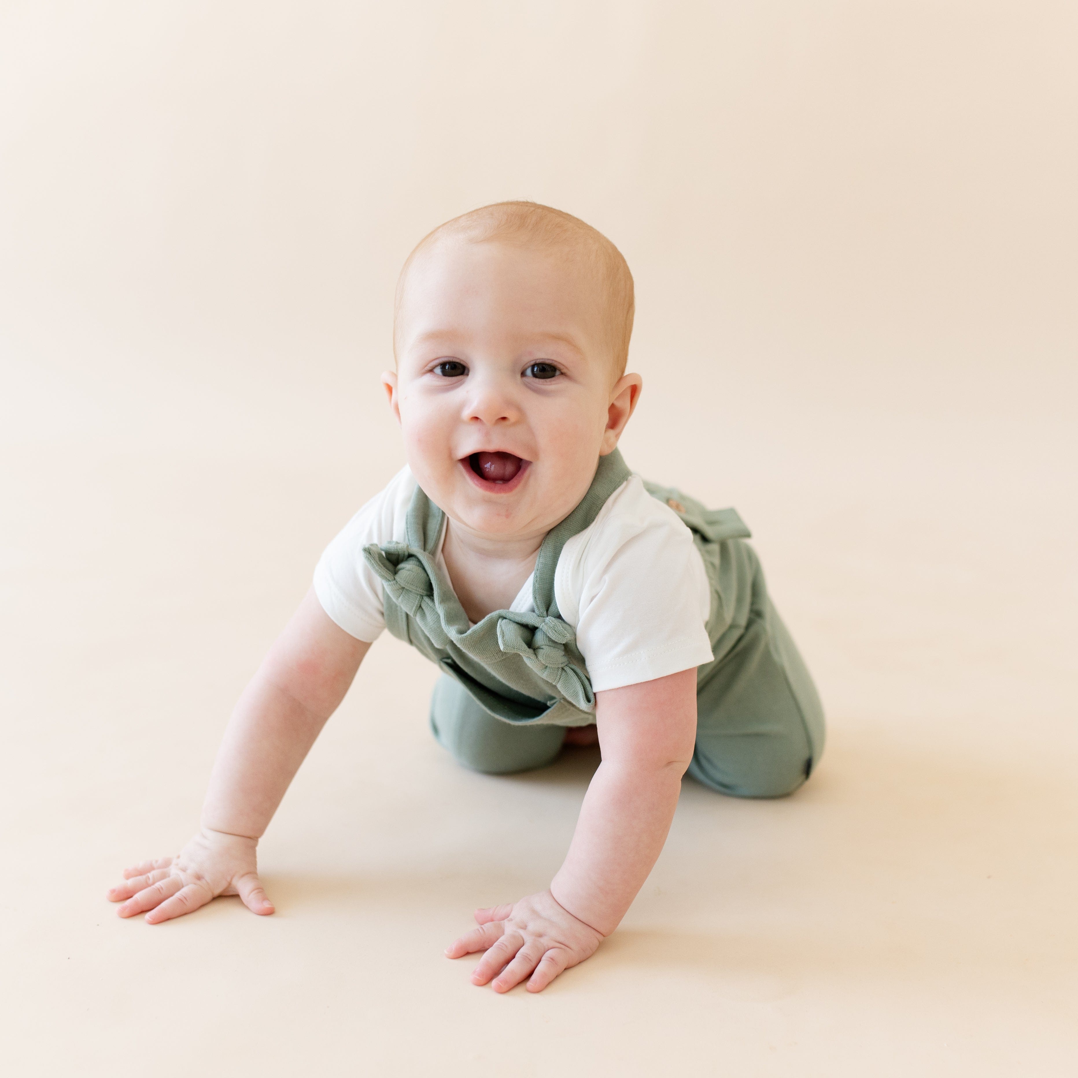 Kyte Baby Baby Overall Bamboo Jersey Overall in Thyme