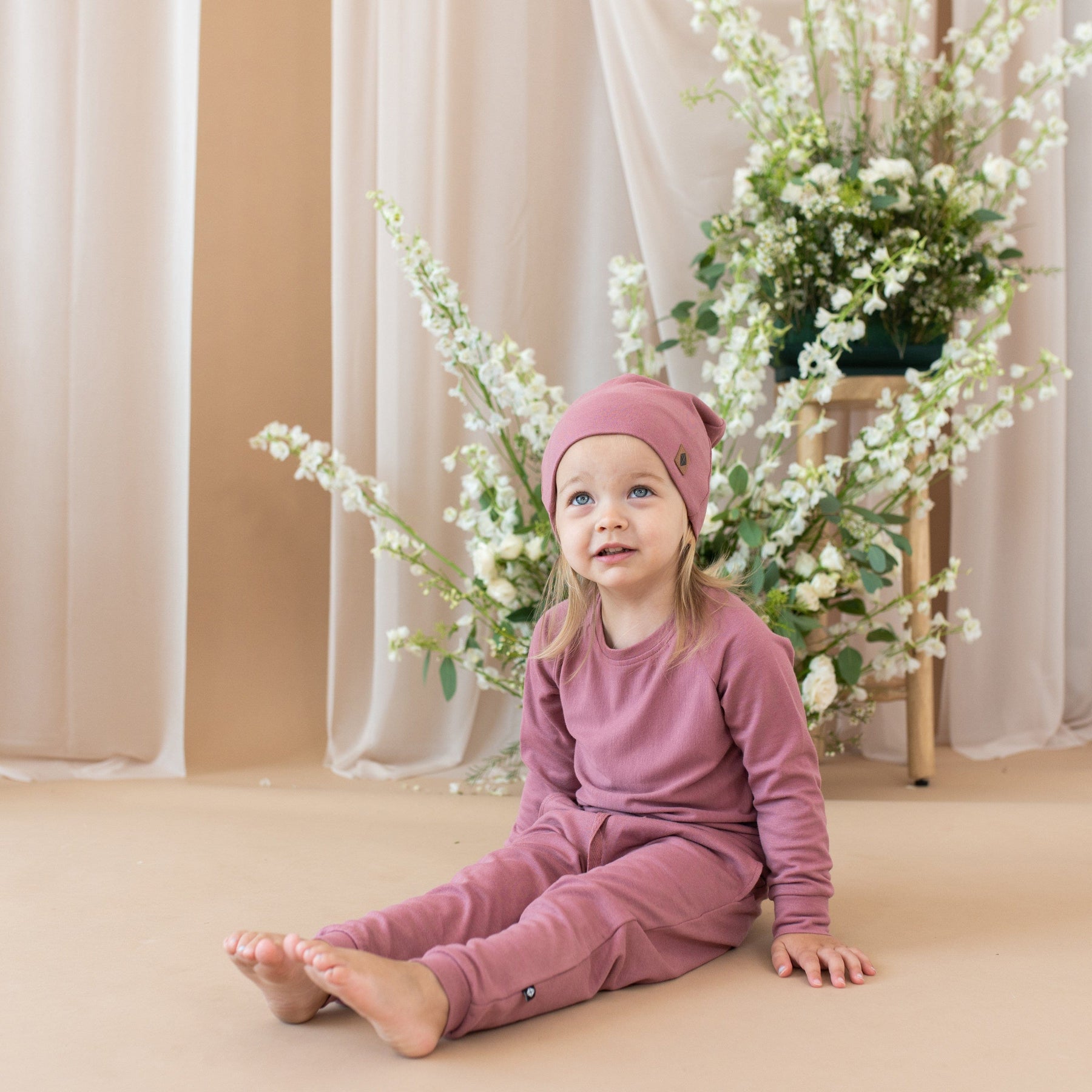 Kyte Baby Baby & Toddler Beanie Bamboo Jersey Beanie in Dusty Rose