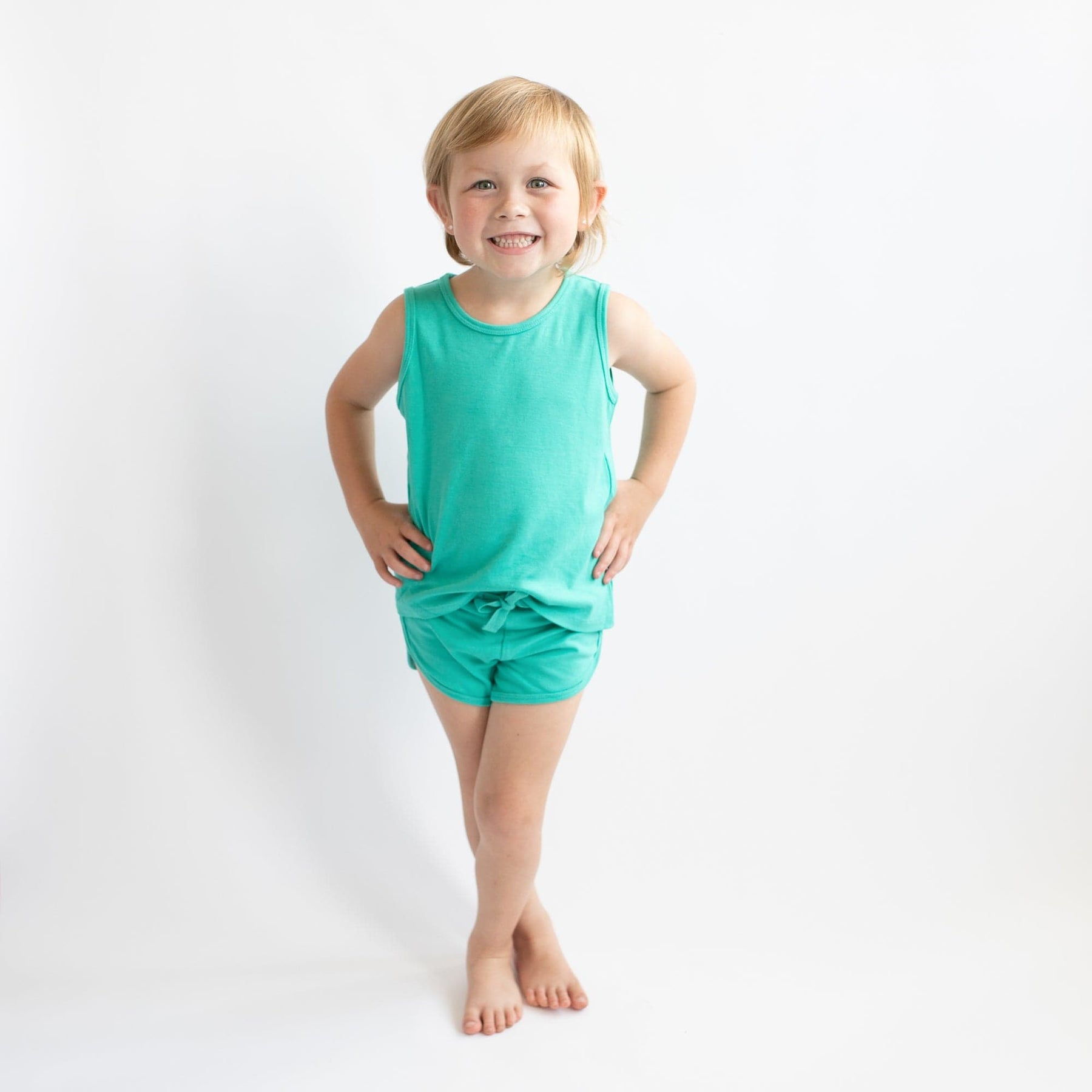 Kyte Baby Bamboo Jersey Tank Jogger Set Bamboo Jersey Tank Jogger Set in Caribbean