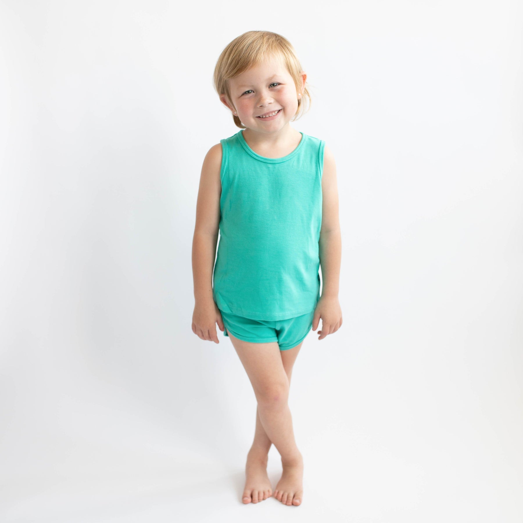 Kyte Baby Bamboo Jersey Tank Jogger Set Bamboo Jersey Tank Jogger Set in Caribbean