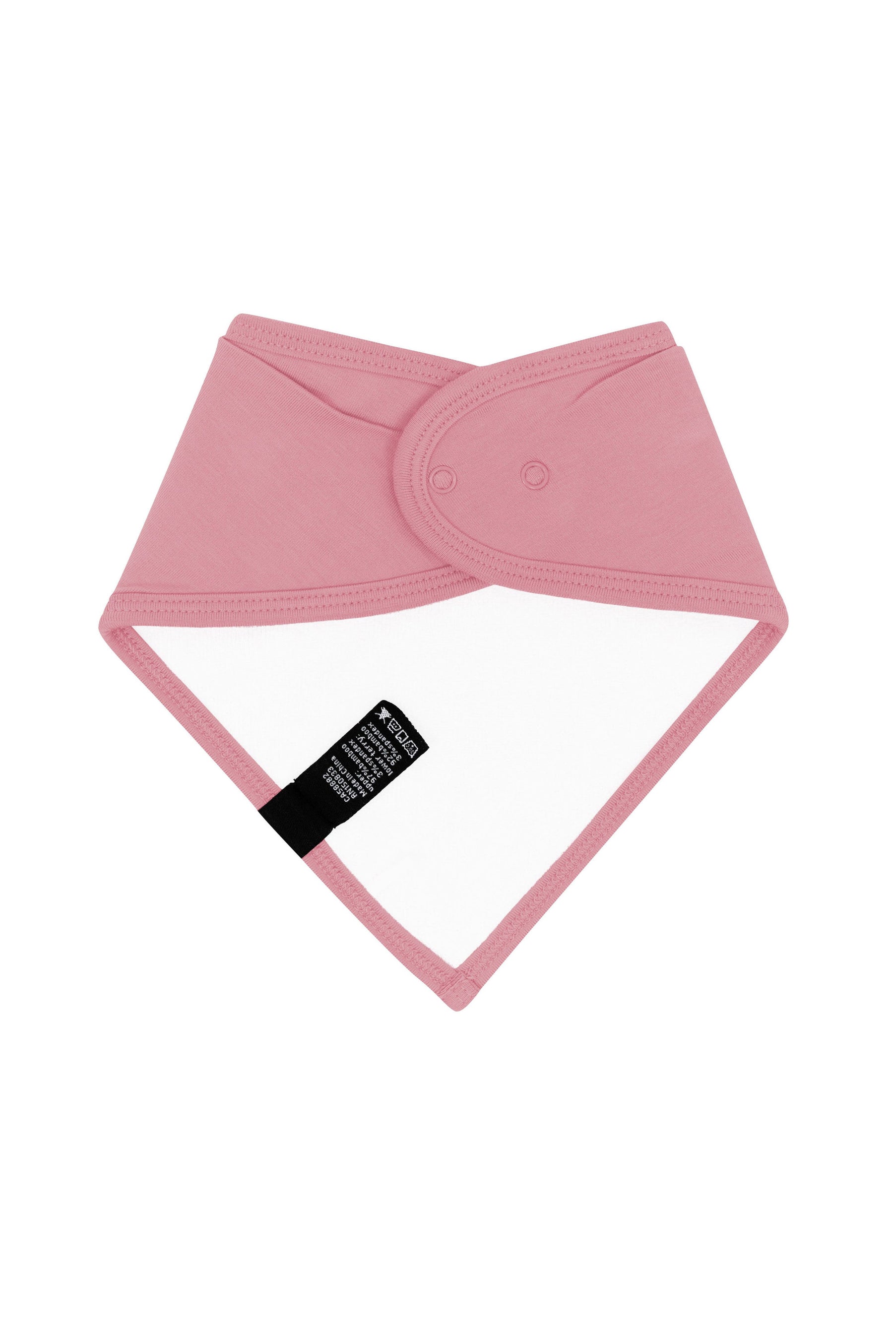 Bamboo terry lining on Kyte Baby Bib in Apple Blossom