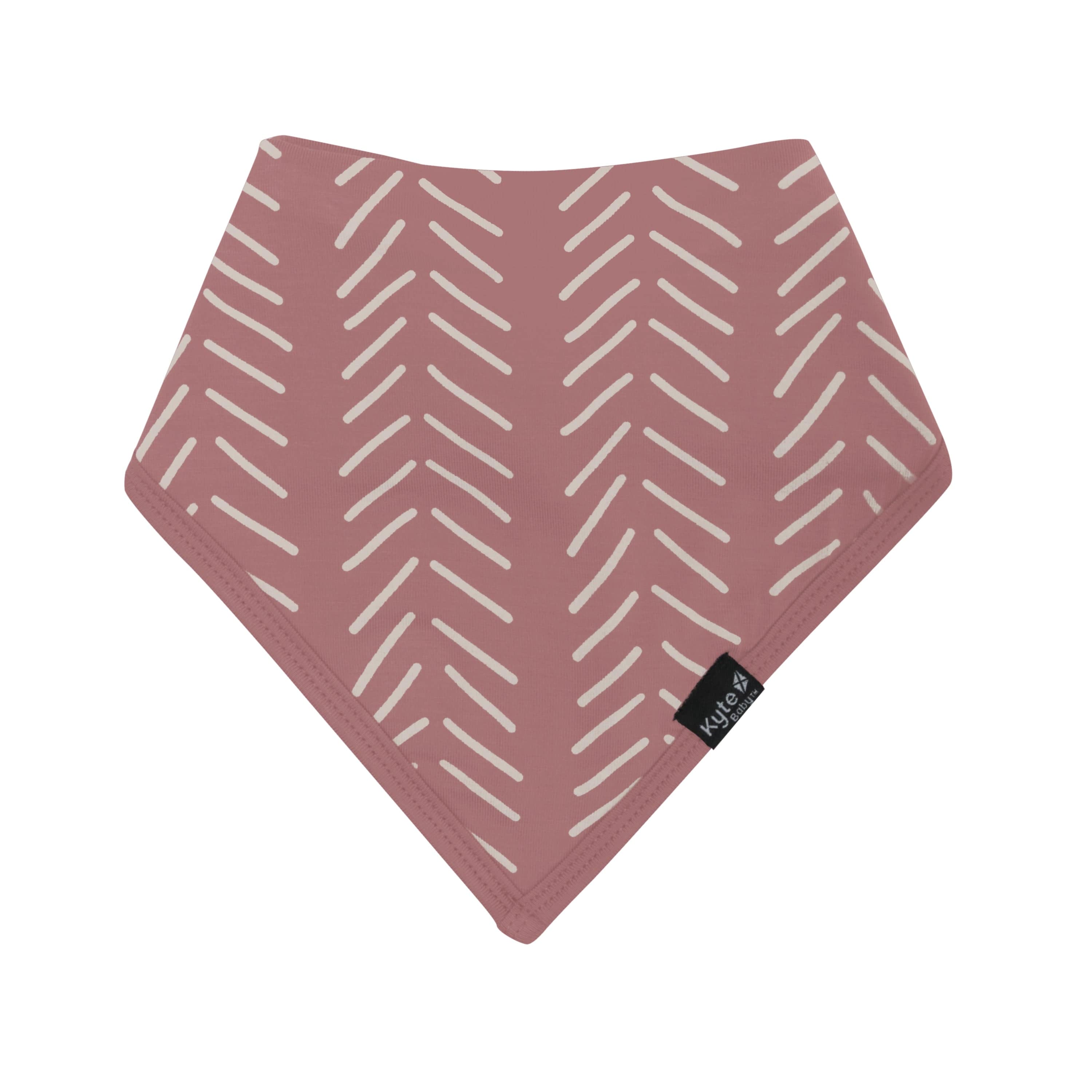 Kyte Baby Bib Dusty Rose Herringbone Bib in Dusty Rose Herringbone