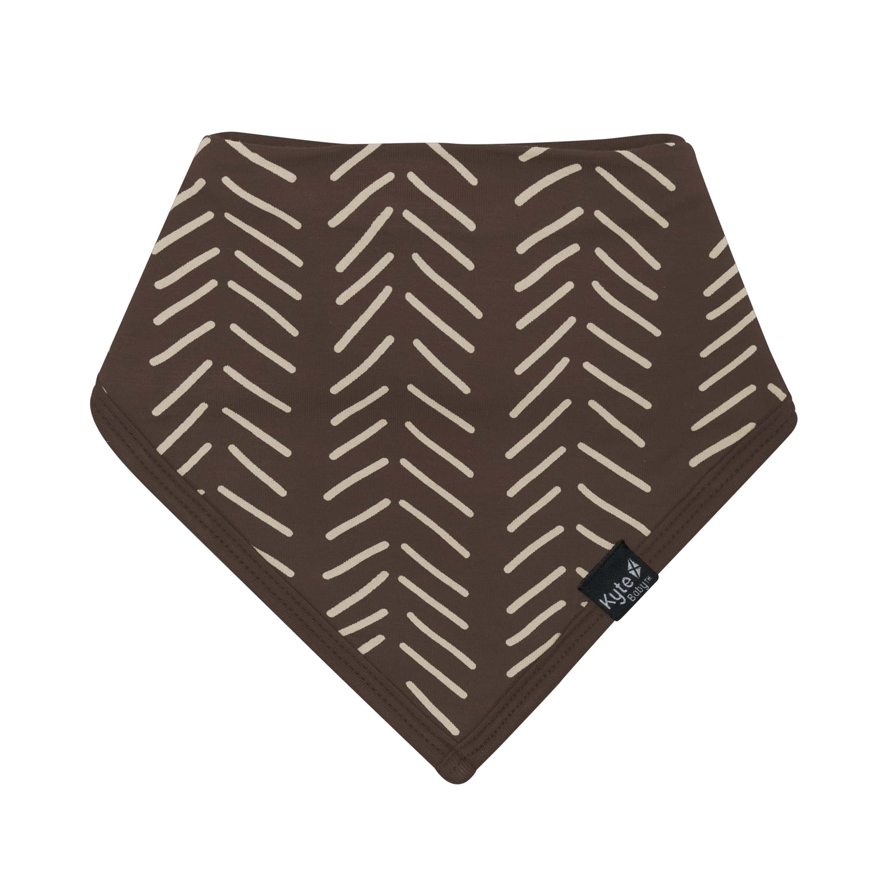 Kyte Baby Bib Espresso Herringbone Bib in Espresso Herringbone