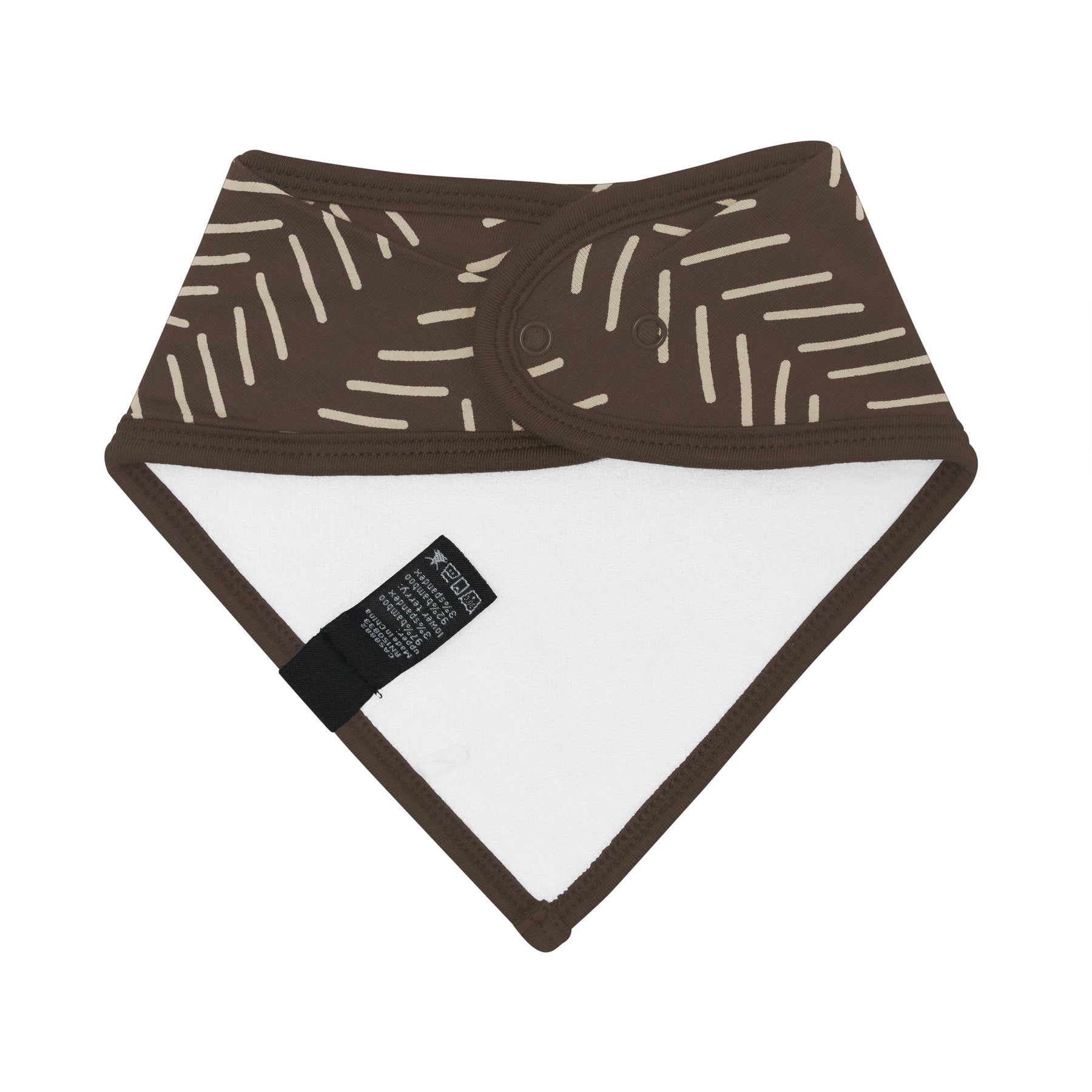 Kyte Baby Bib Espresso Herringbone Bib in Espresso Herringbone