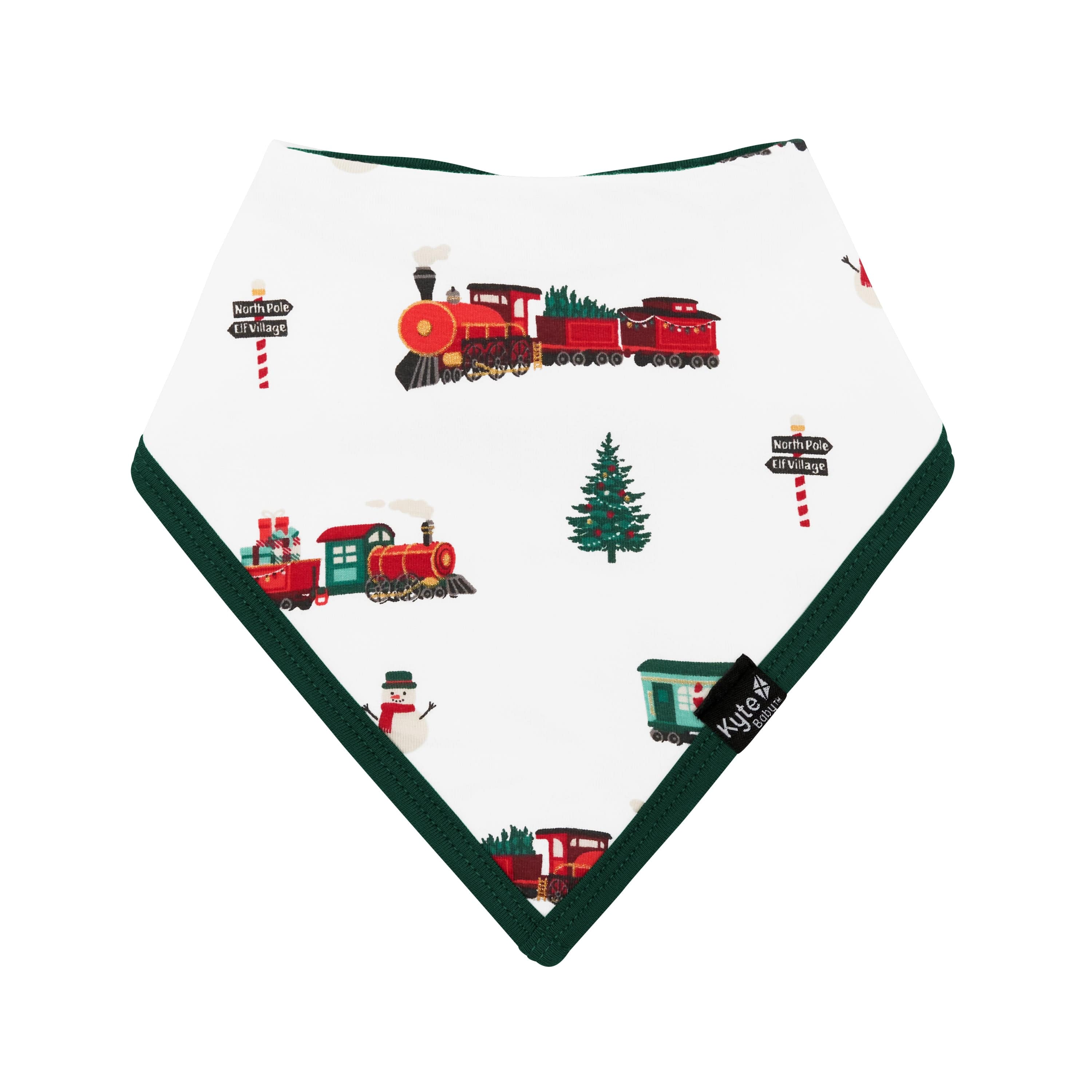 Kyte Baby Bib Holiday Train Bib in Holiday Train