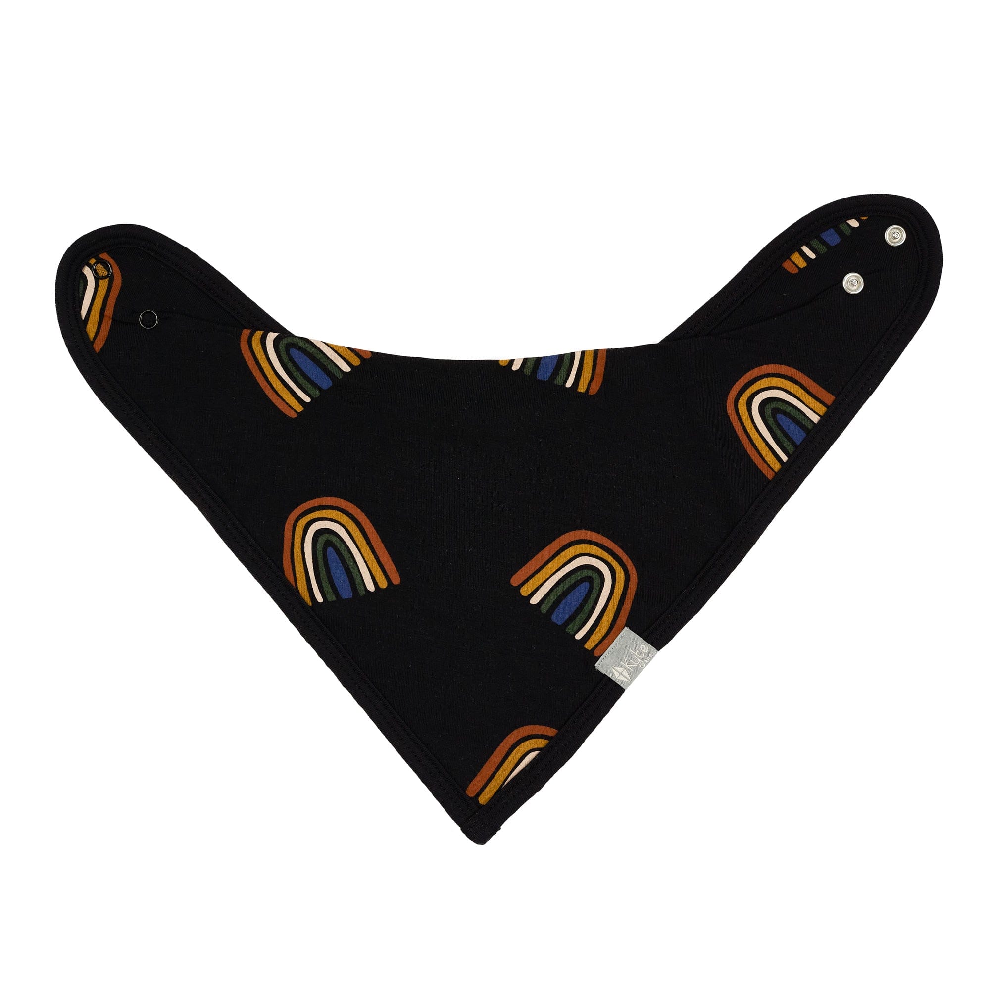Kyte BABY Bib Rust Rainbow on Midnight Bib in Rust Rainbow on Midnight