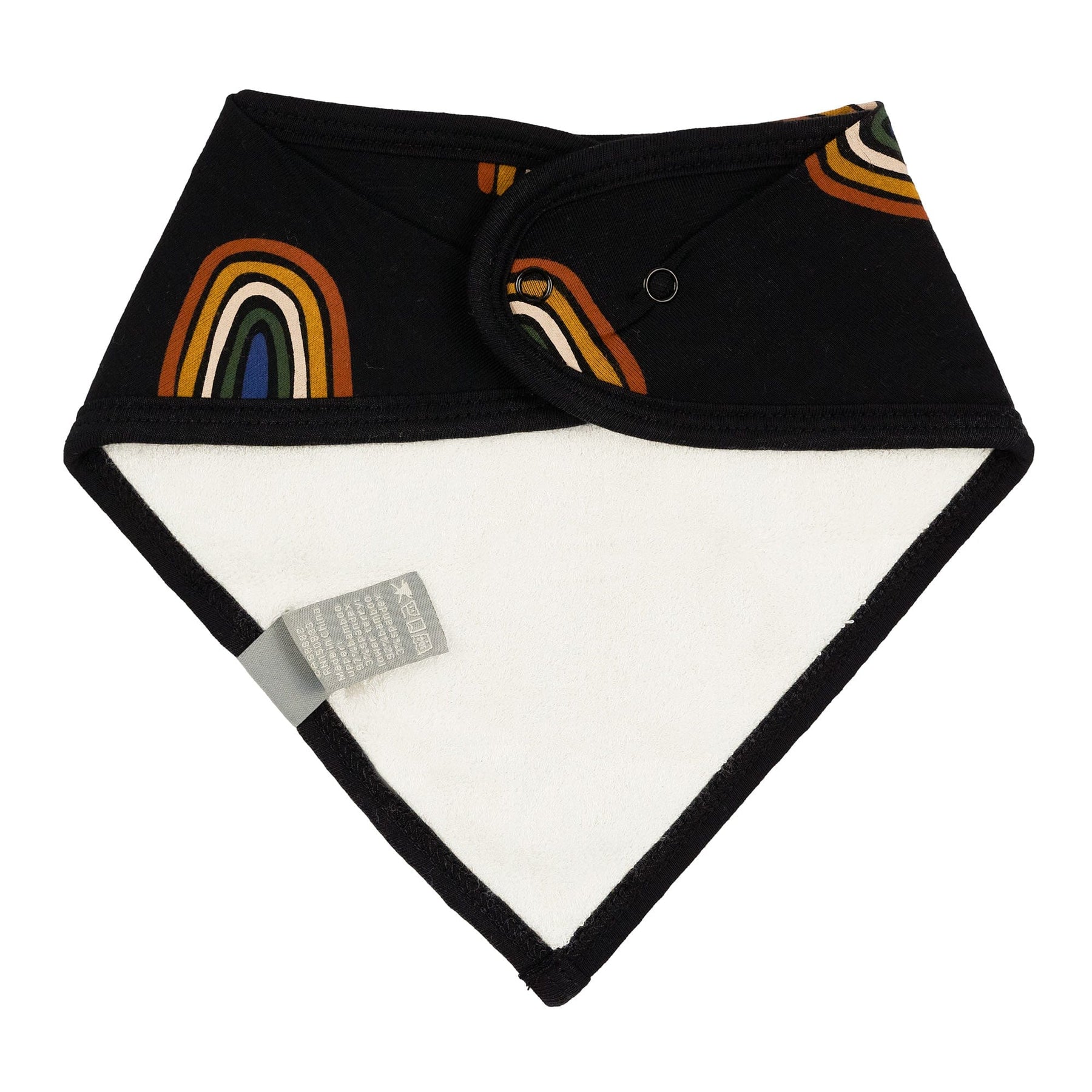 Kyte BABY Bib Rust Rainbow on Midnight Bib in Rust Rainbow on Midnight