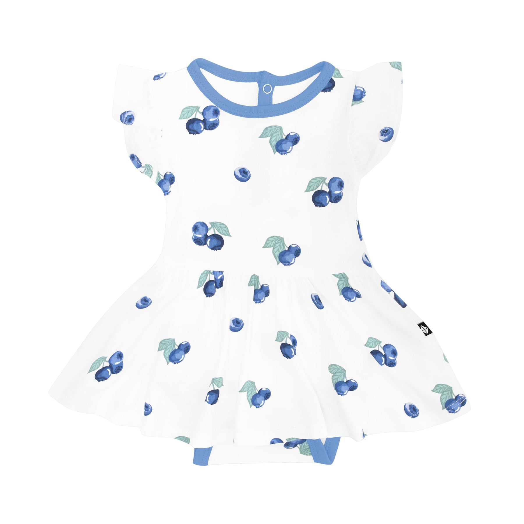 Kyte Baby Bodysuit Dress Twirl Bodysuit Dress in Blueberry
