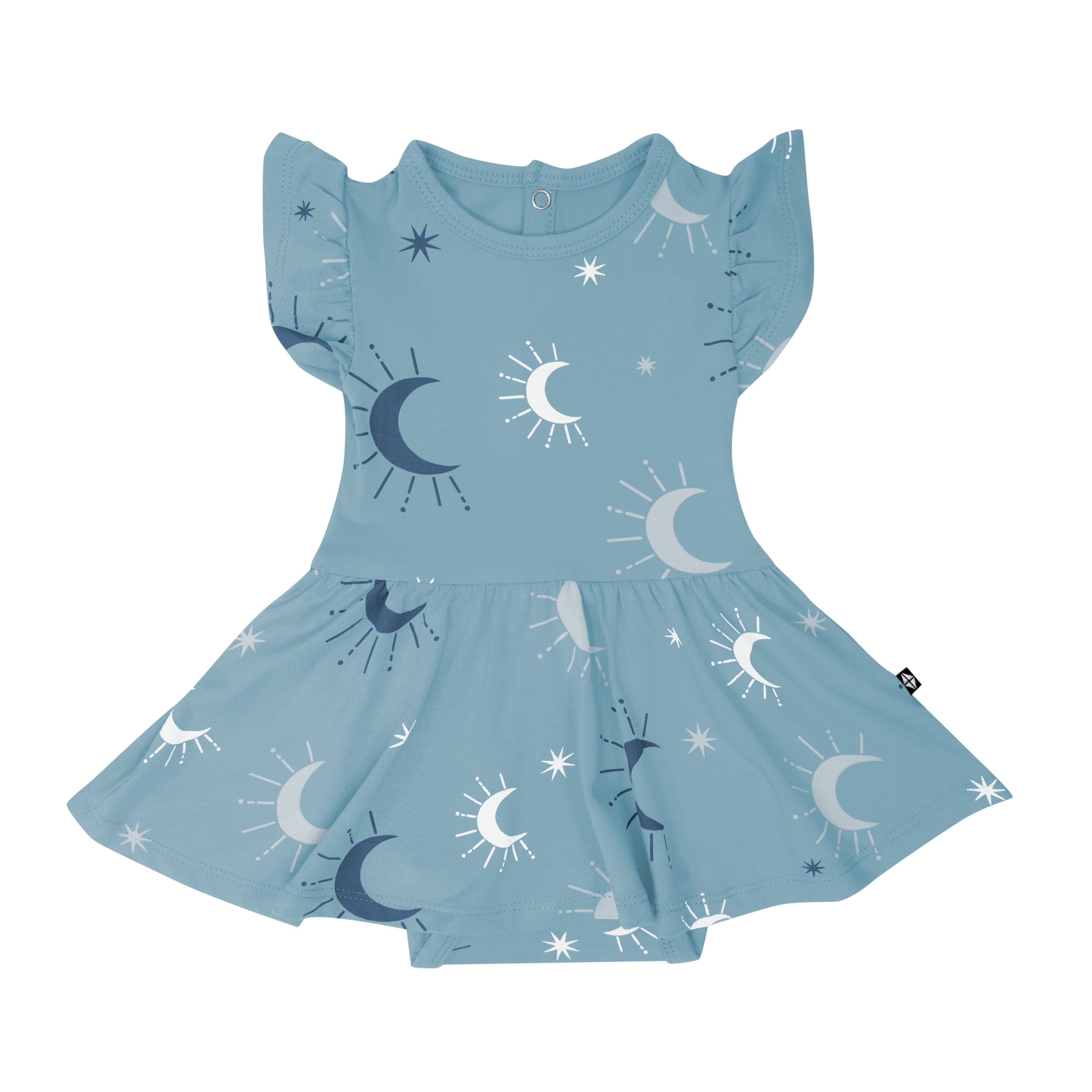 Kyte Baby Bodysuit Dress Twirl Bodysuit Dress in Boho Moon
