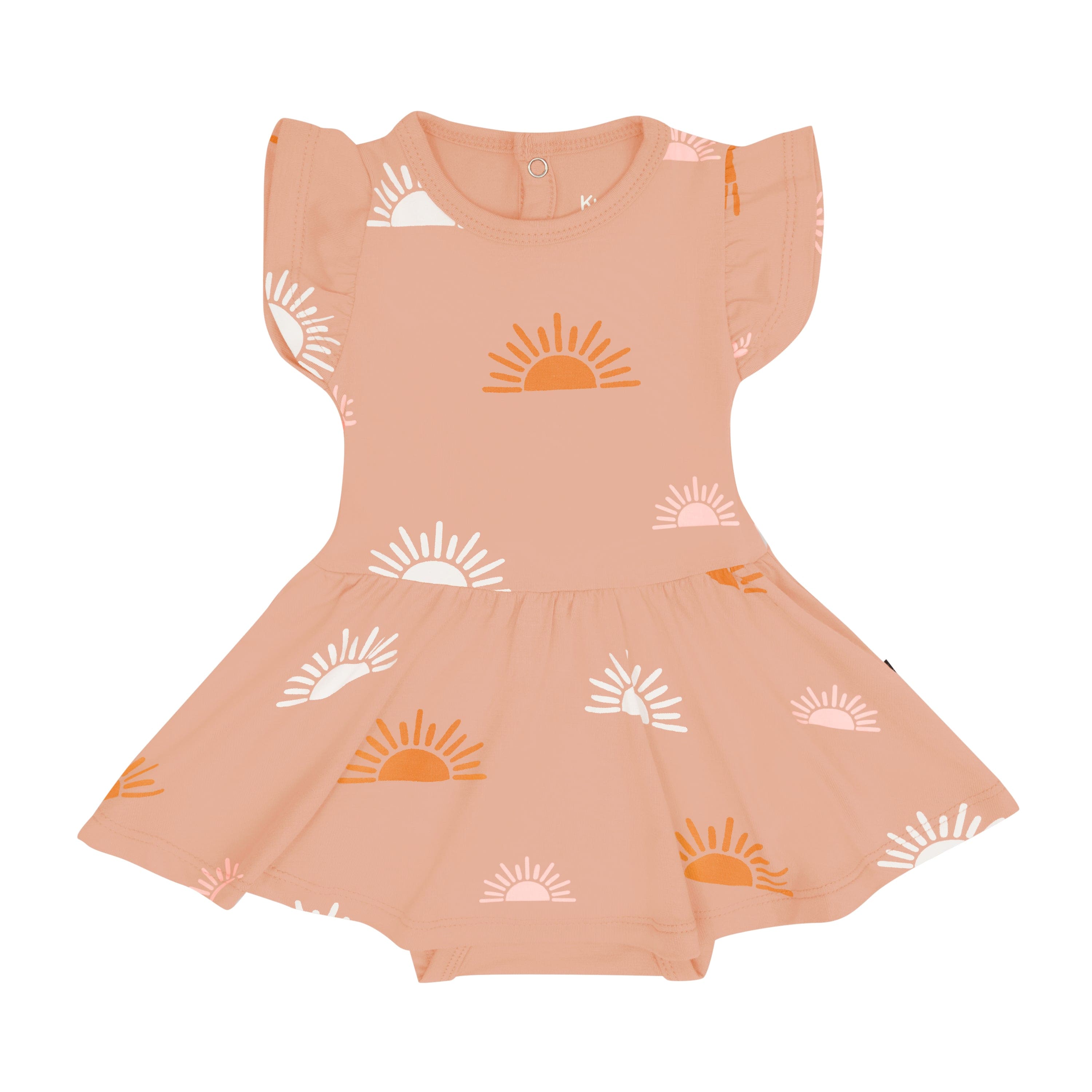 Kyte Baby Bodysuit Dress Twirl Bodysuit Dress in Boho Sun