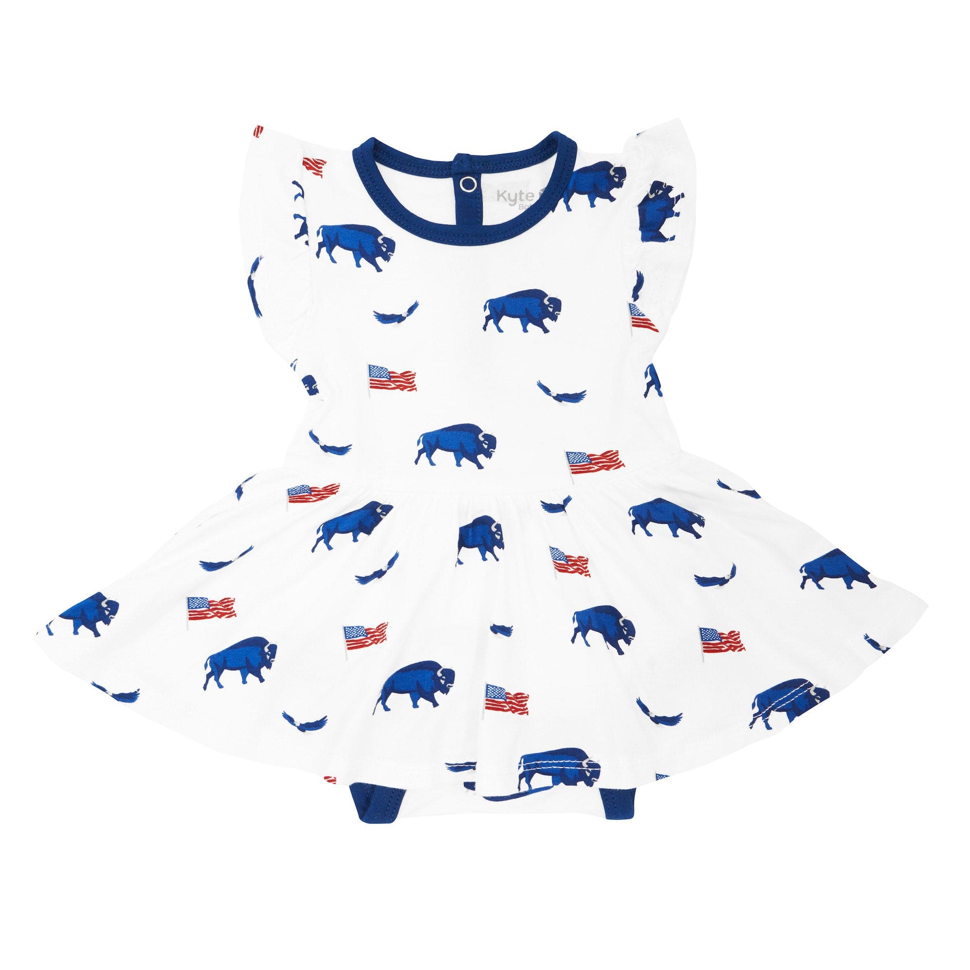 Kyte Baby Bodysuit Dress Twirl Bodysuit Dress in Frontier