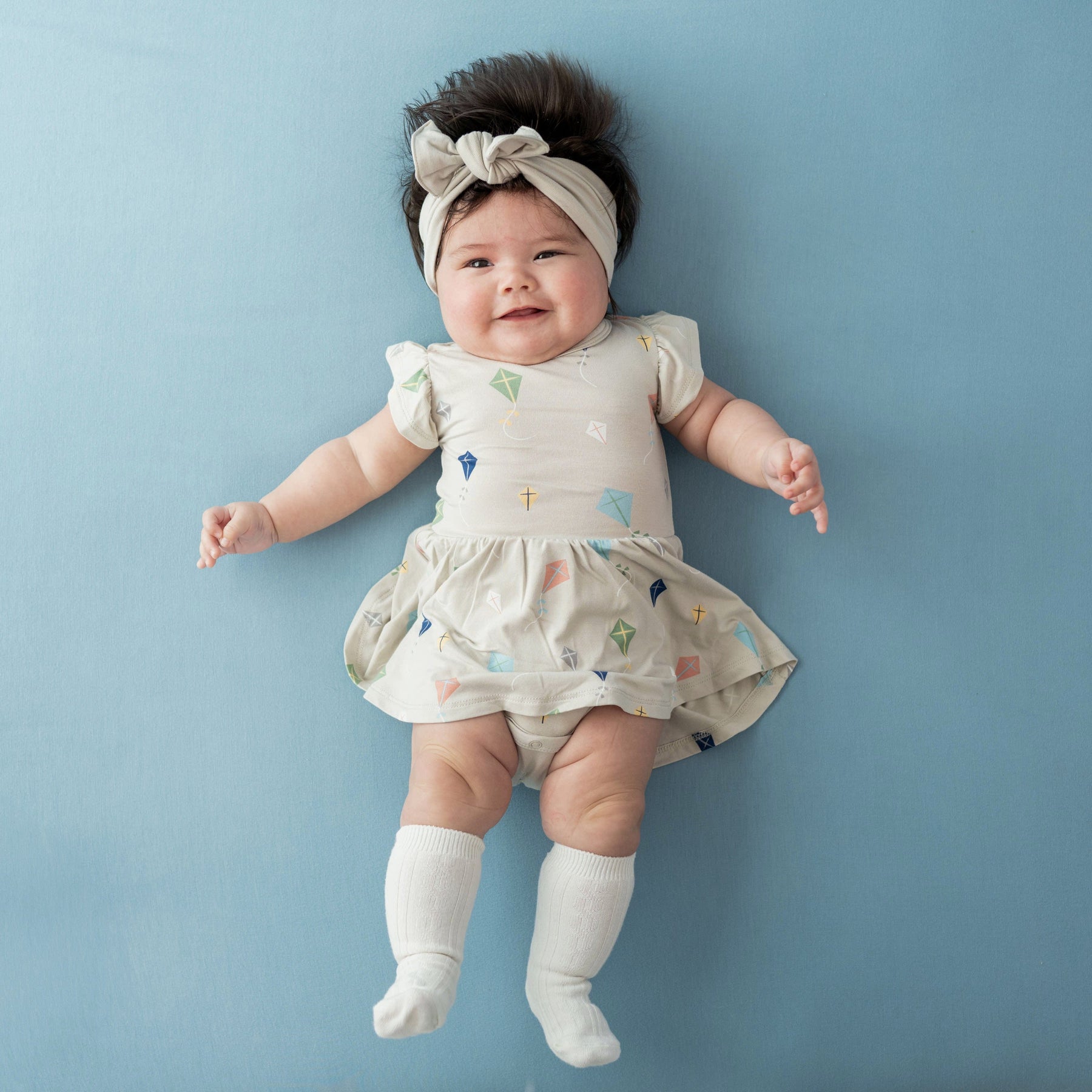 Kyte Baby Bodysuit Dress Twirl Bodysuit Dress in Kite