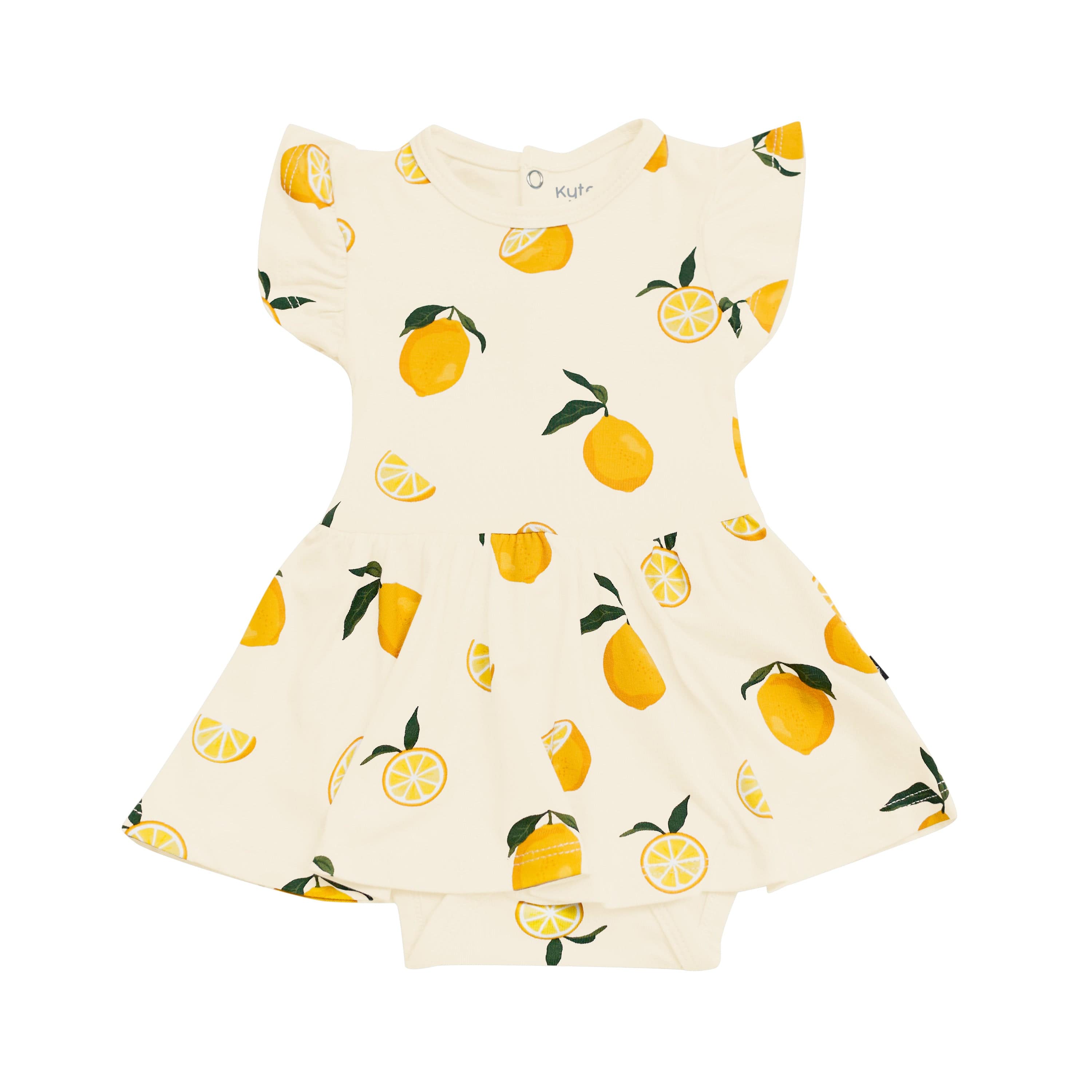 Kyte Baby Bodysuit Dress Twirl Bodysuit Dress in Lemon