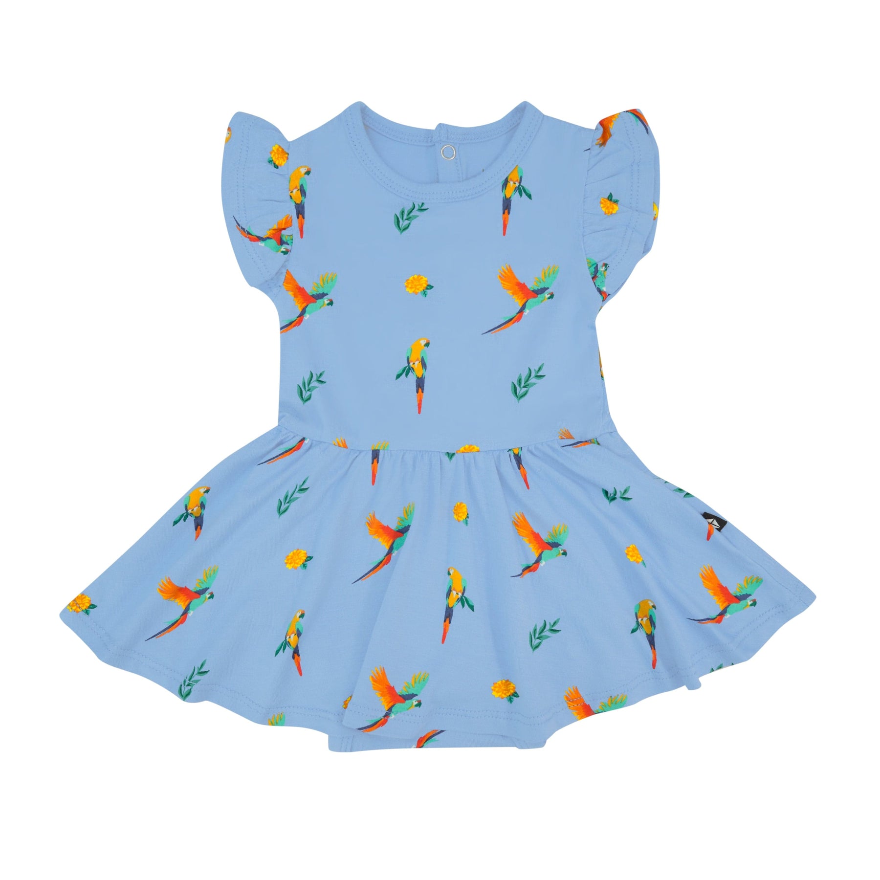 Kyte Baby Bodysuit Dress Twirl Bodysuit Dress in Macaw