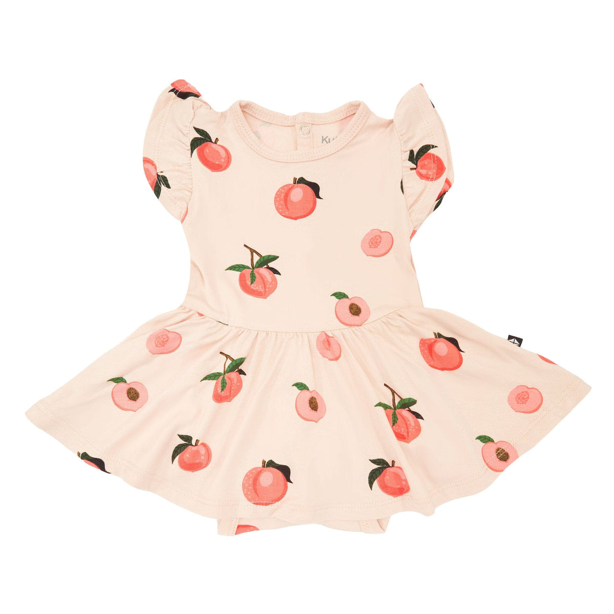 Kyte Baby Bodysuit Dress Twirl Bodysuit Dress in Peach