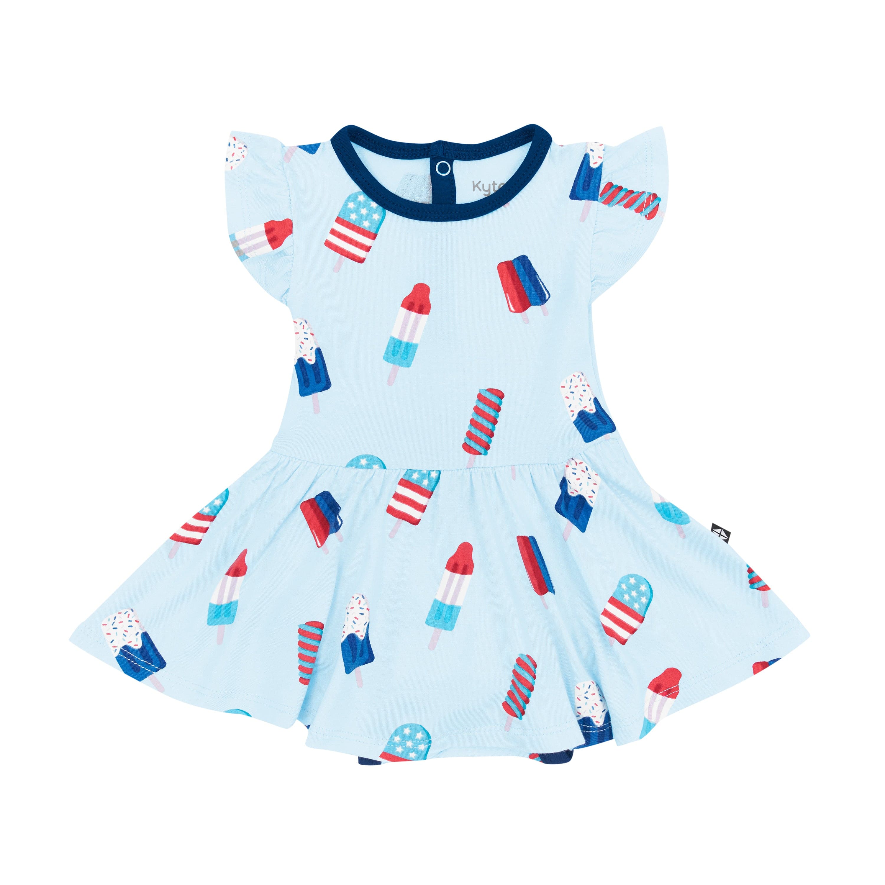 Kyte Baby Bodysuit Dress Twirl Bodysuit Dress in Popsicle